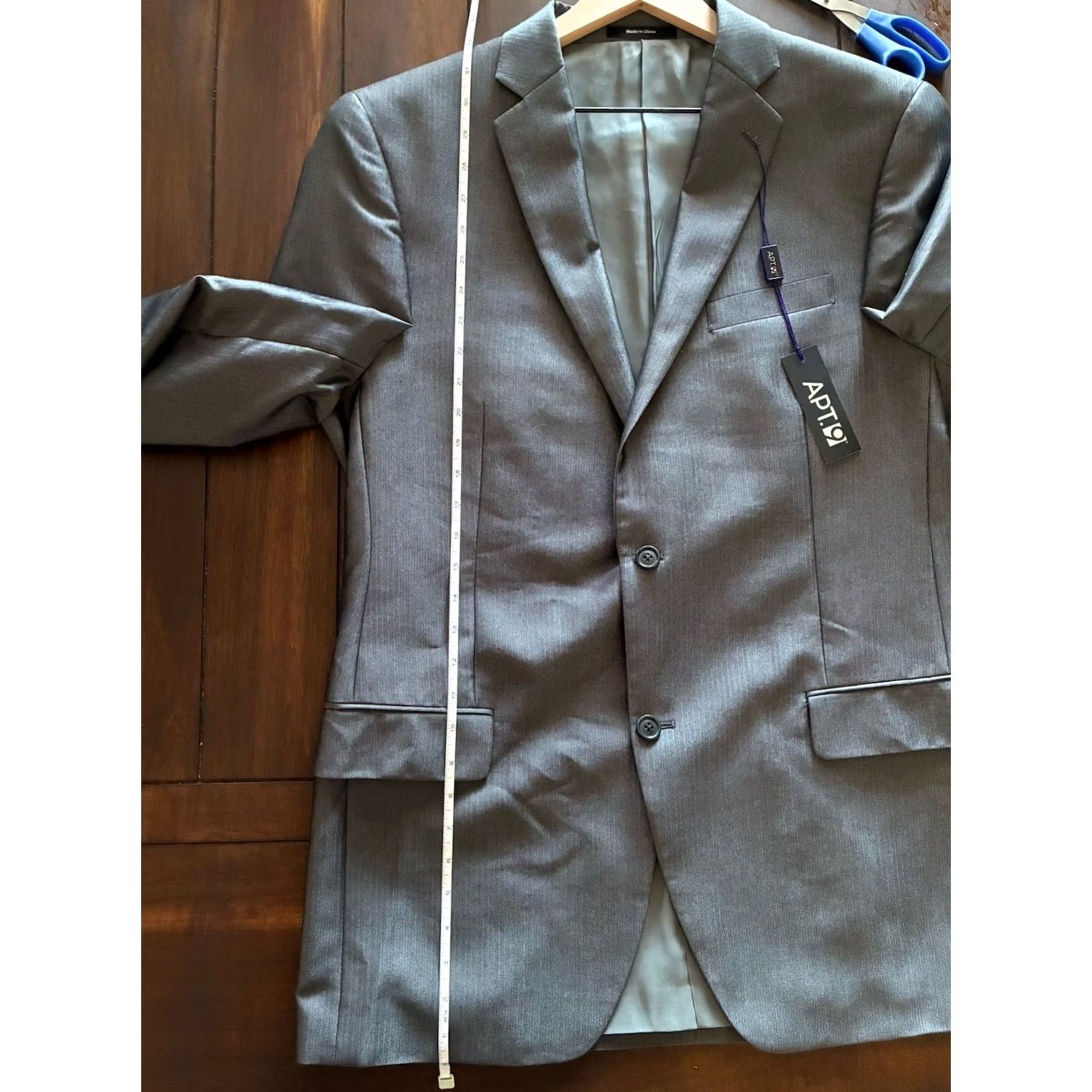 Apt. 9 apt. 9 suit jacket long 42 mens gray two-button formal coat 2 piece Size 42R - 7 Thumbnail
