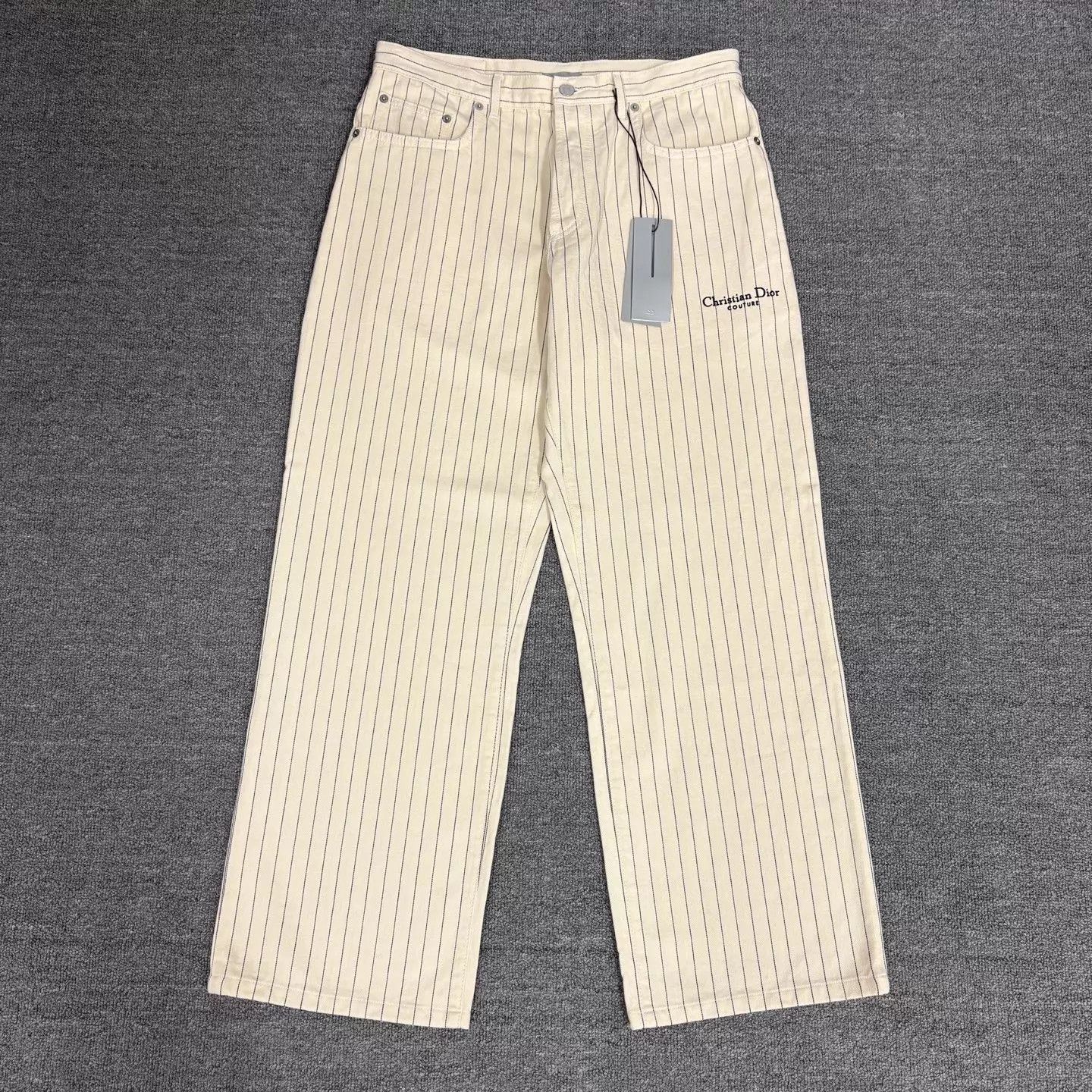 Christian Dior Monsieur Christian Dior Men's Stripe Trousers 31 New with Tags ITALY Size US 31 - 1 Thumbnail