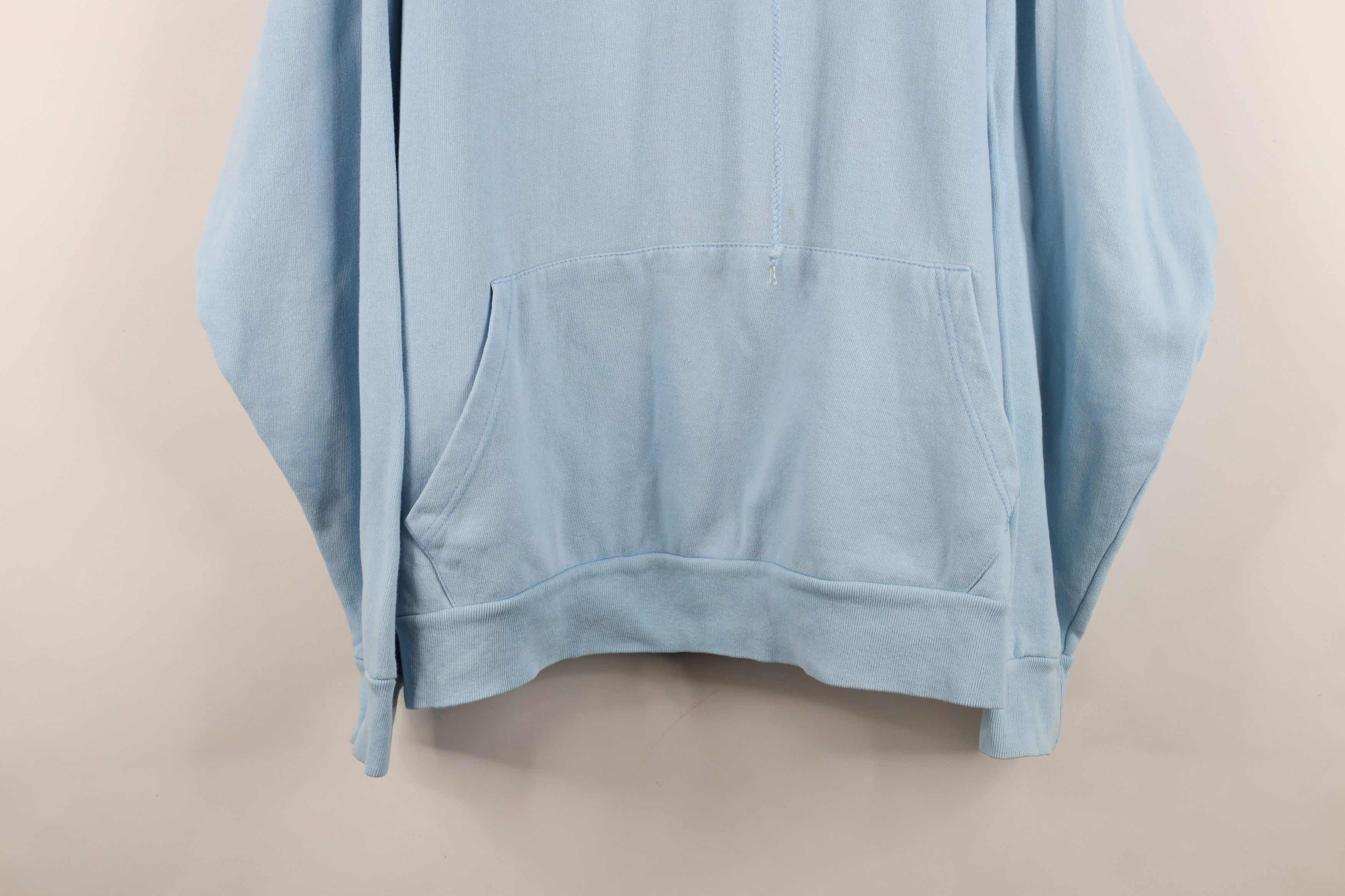 Vintage Vintage 90s Streetwear Fit Hoodie Sweatshirt Carolina Blue Size US L / EU 52-54 / 3 - 3 Thumbnail