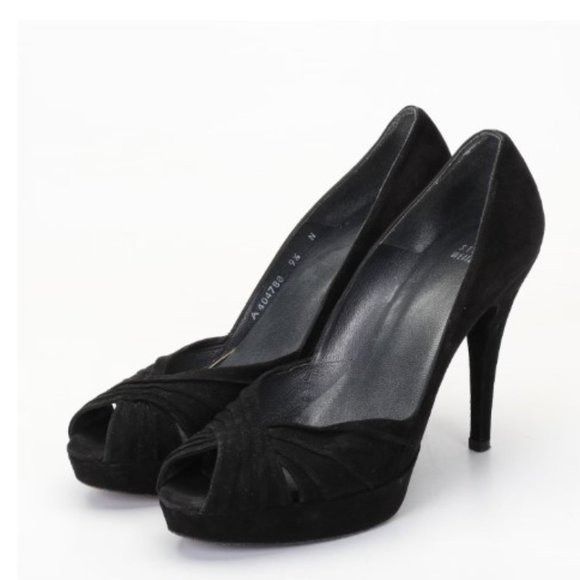 Stuart Weitzman Stuart Weitzman Suede Peep Toe Heels - Size‎ 9.5 Size US 9.5 / IT 39.5 - 1 Thumbnail