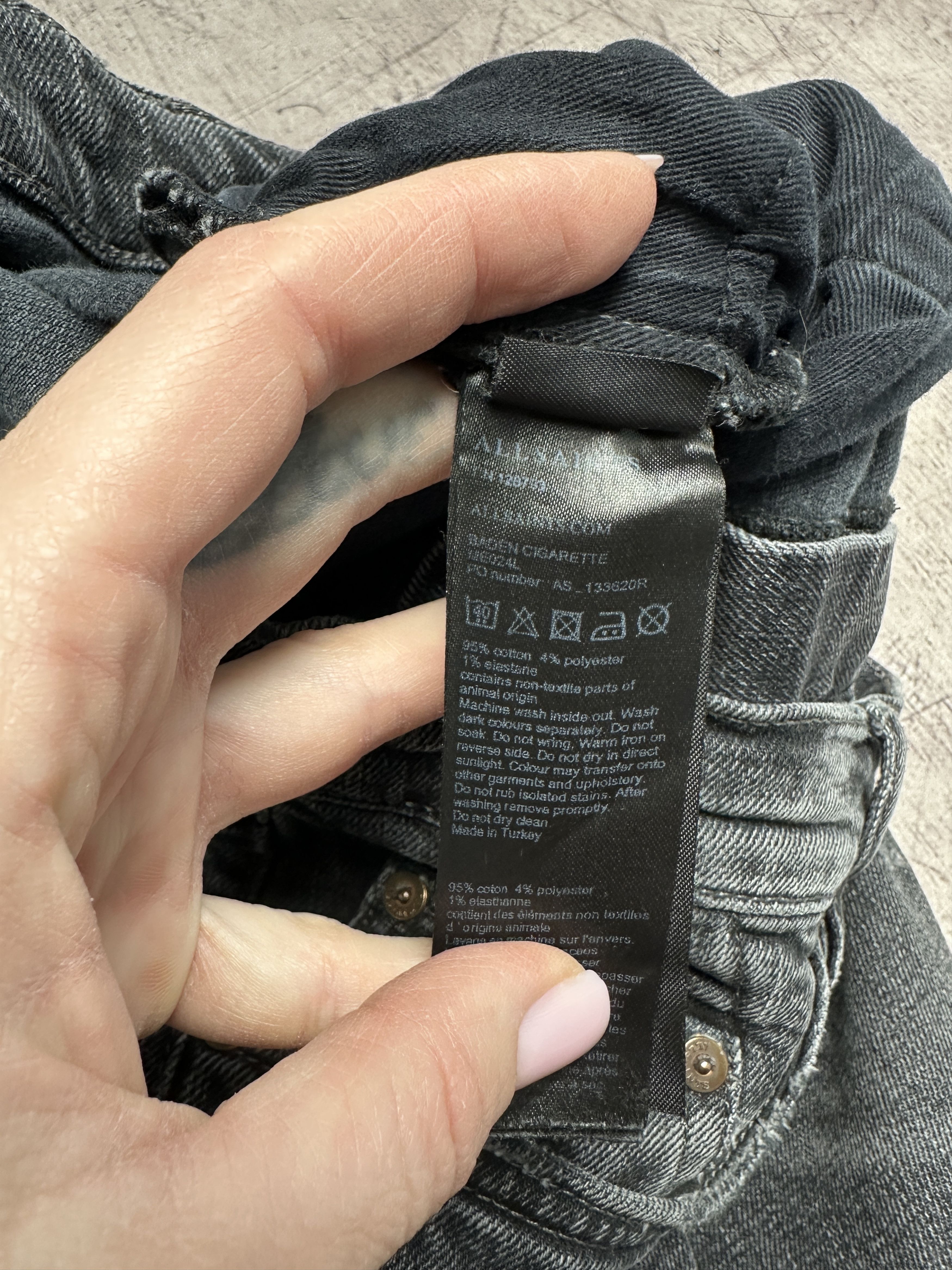 Allsaints Allsaints Mens Baden Cigarette Denim Pants Jeans Size US 30 / EU 46 - 4 Thumbnail