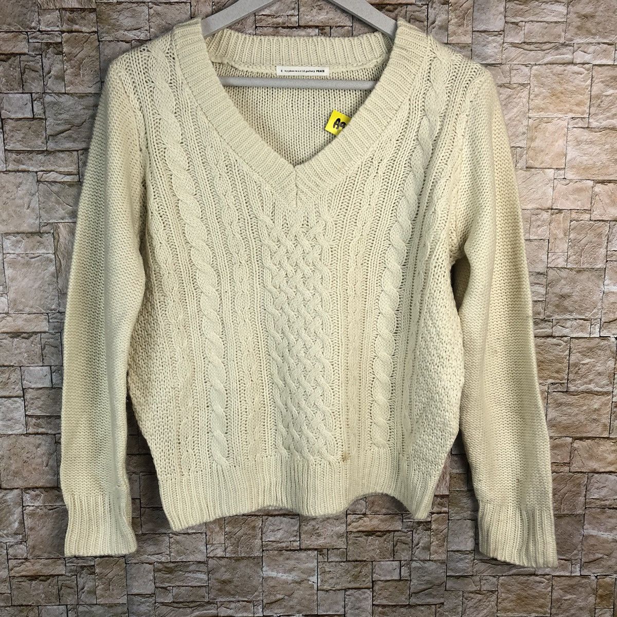 Homespun Knitwear × Japanese Brand Hypen Worl Gallery White Knitwear #A922 Size M / US 6-8 / IT 42-44 - 3 Thumbnail