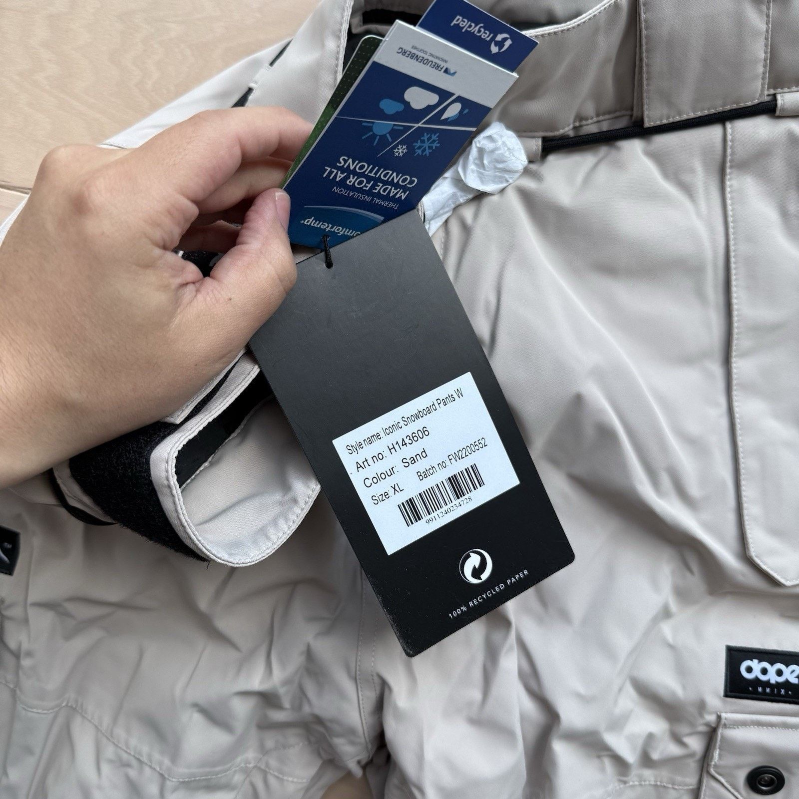 Other Dope Iconic Snow Pants XL Khaki Snowboard Ski Insulated Size US 38 / EU 54 - 6 Thumbnail