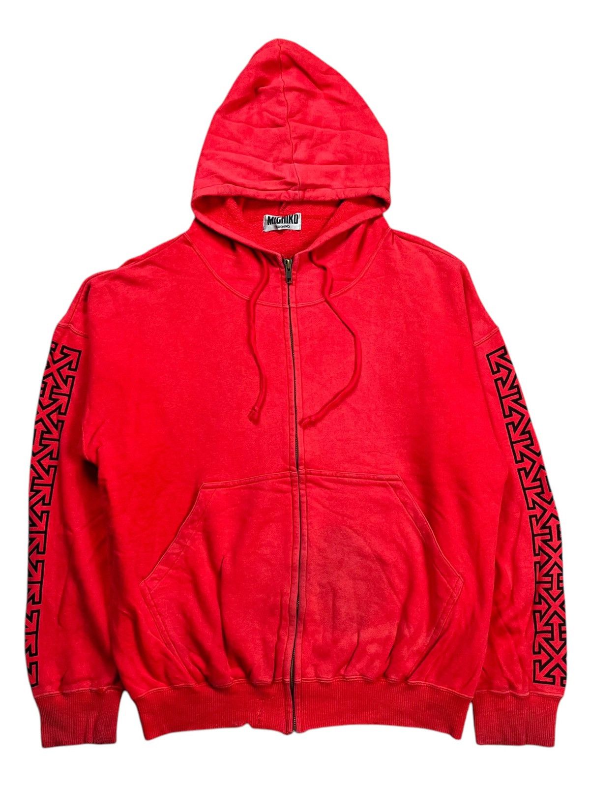 Japanese Brand 1980s Michiko London - Airport Sign Zip Hoodie Size US M / EU 48-50 / 2 - 2 Thumbnail