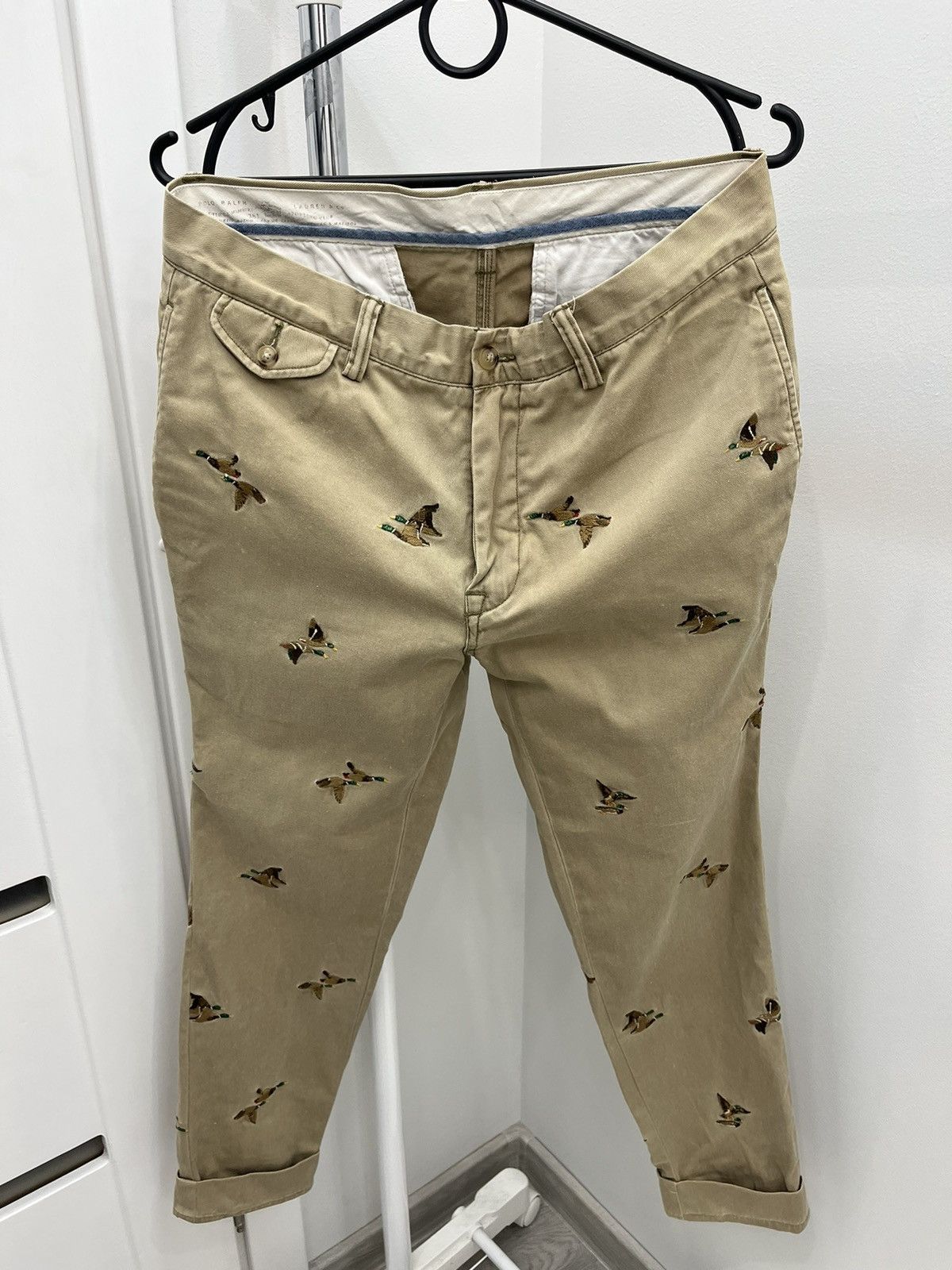 Polo Ralph Lauren × Ralph Lauren × Vintage Polo by Ralph Lauren Cotton Embroidered Ducks Pants Size US 28 / EU 44 - 1 Thumbnail