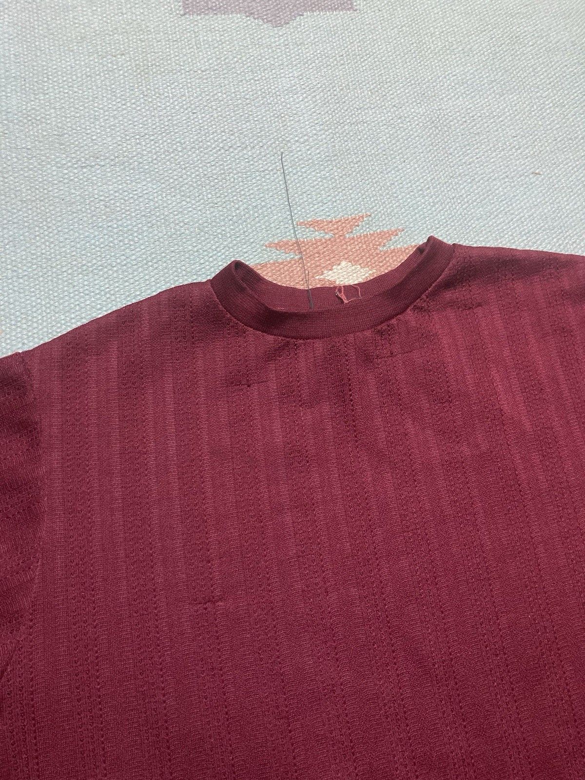 Vintage 70s t shirt polyester nylon? knit mesh beach summer large Size US L / EU 52-54 / 3 - 3 Thumbnail