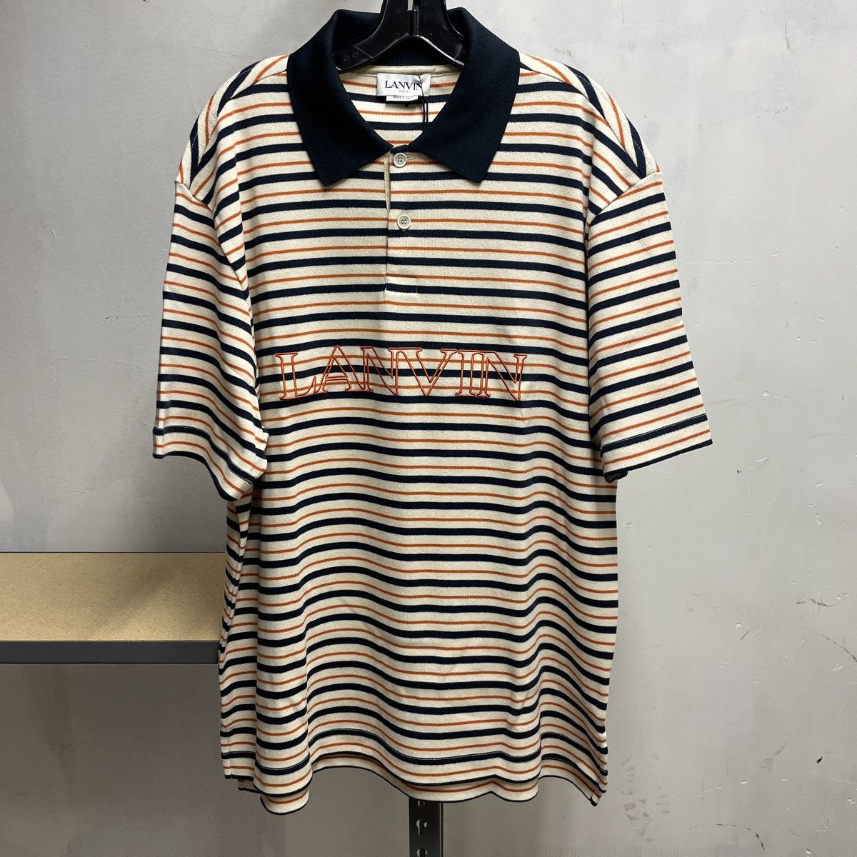 Lanvin Embroidered Logo Polo Size L
