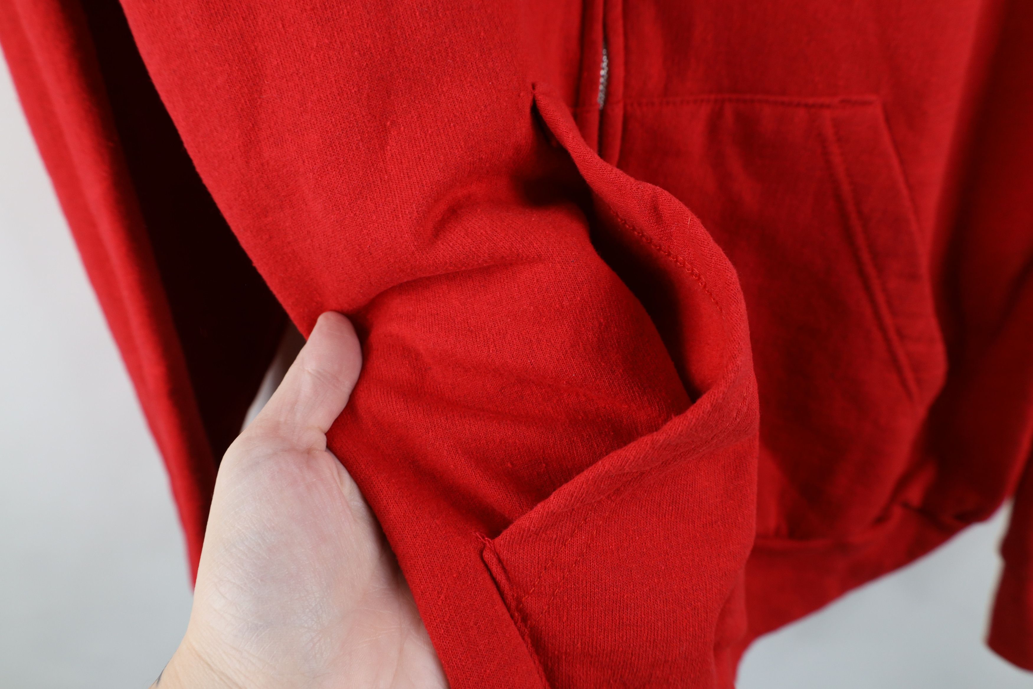 Vintage Vintage 70s Streetwear Full Zip Hoodie Sweatshirt Red USA Size US XL / EU 56 / 4 - 5 Thumbnail