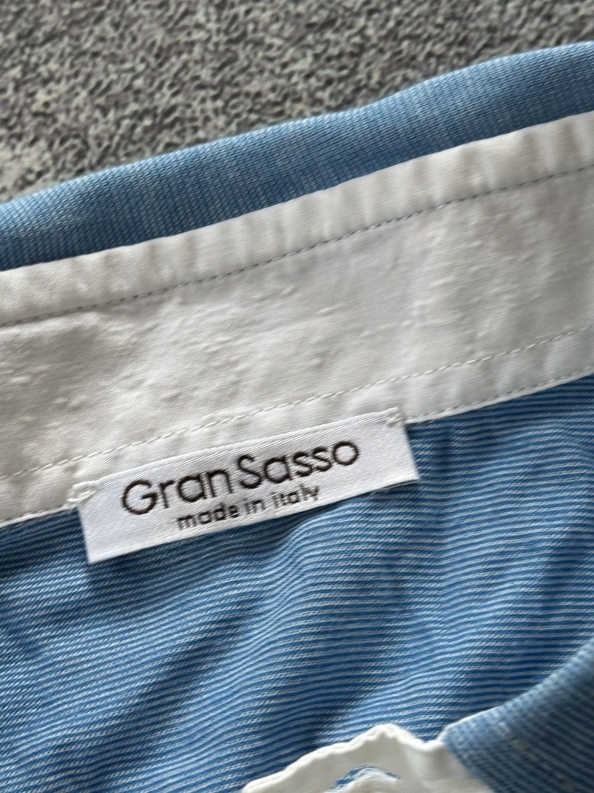 Designer × Gran Sasso Gran Sasso 56 shirt button up polo long sleeve jumper Size US XL / EU 56 / 4 - 8 Thumbnail