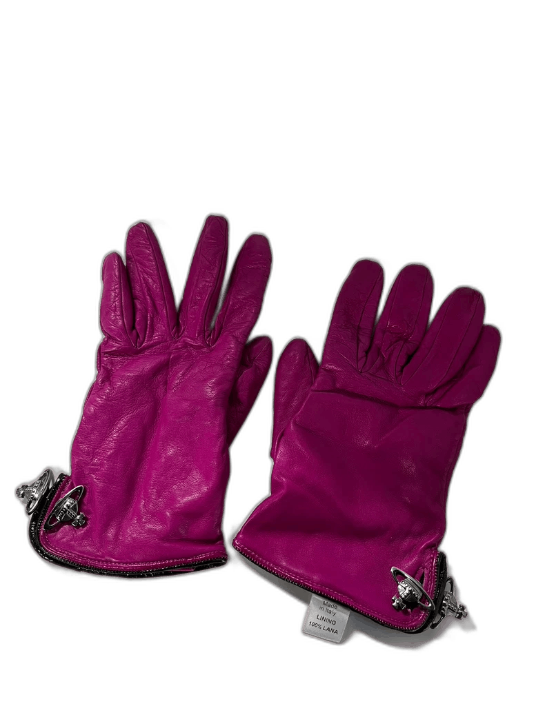Vivienne Westwood Vivienne Westwood Pink Saturn Gloves Size ONE SIZE - 1 Thumbnail