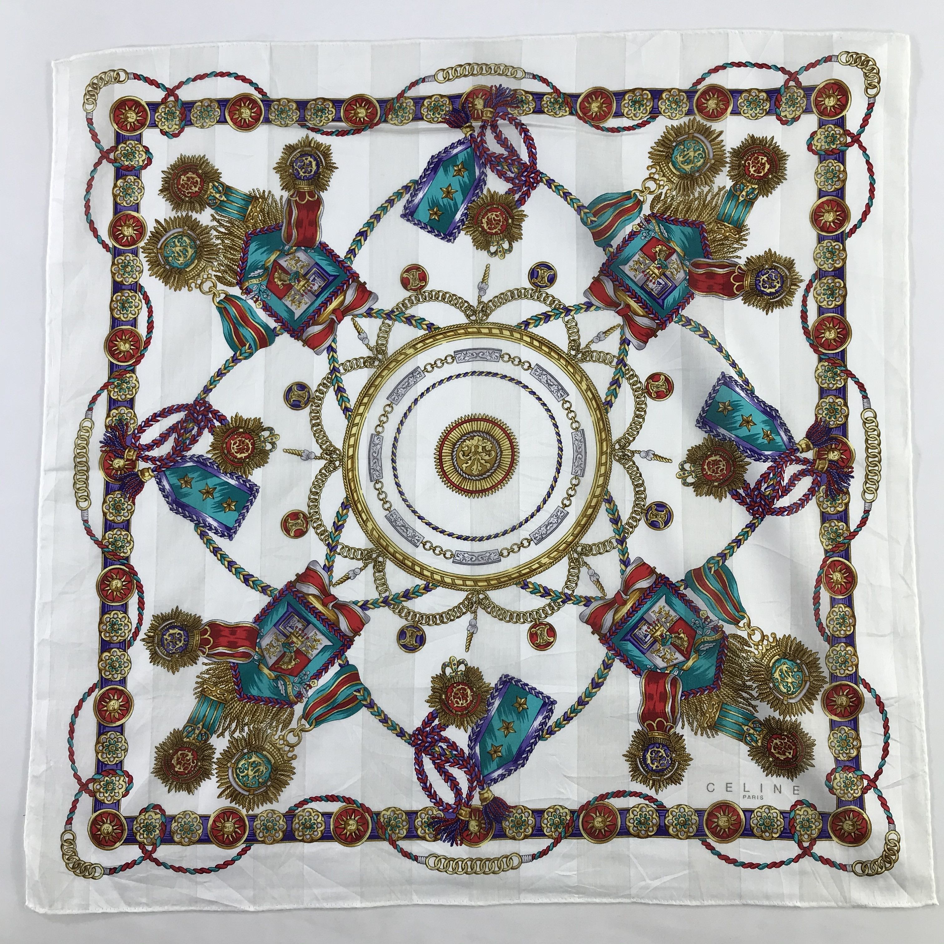 Celine × Vintage Celine Bandana / Handkerchief / Neckerchief - S1018 Size ONE SIZE - 1 Thumbnail