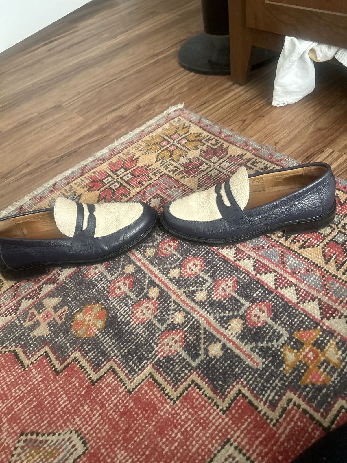 Aime Leon Dore Aime Leon Dore Two-Tone Penny Loafers Blue and White Size US 8.5 / EU 41-42 - 4 Thumbnail