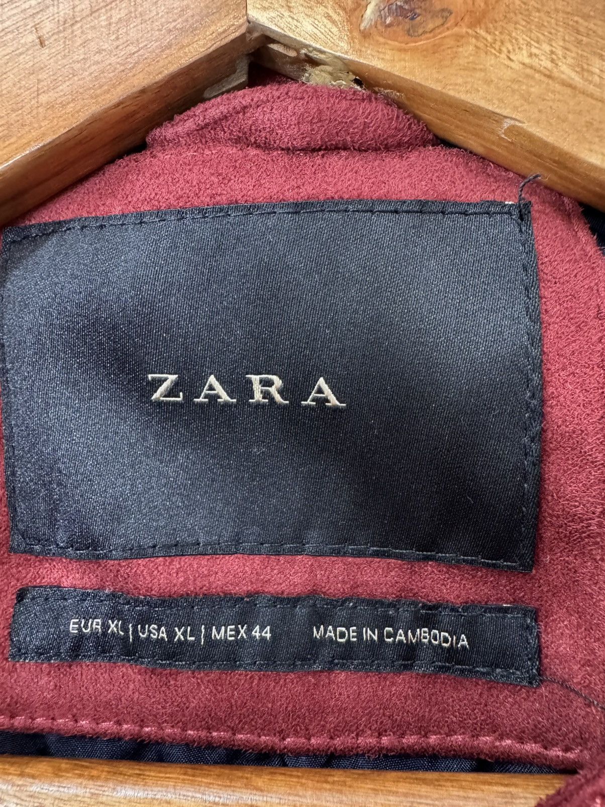 Zara Zara Men Zip Jacket Burgundy Size XL Size US XL / EU 56 / 4 - 9 Thumbnail