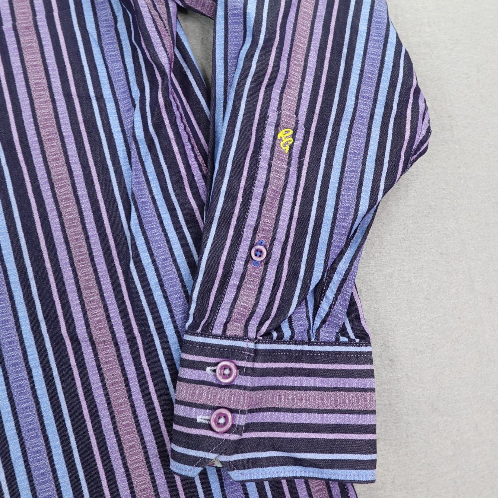 Robert Graham Robert Graham Shirt Men Large Cotton Striped Button-Up Casual Formal Business Wedding Workwear Size US L / EU 52-54 / 3 - 3 Thumbnail