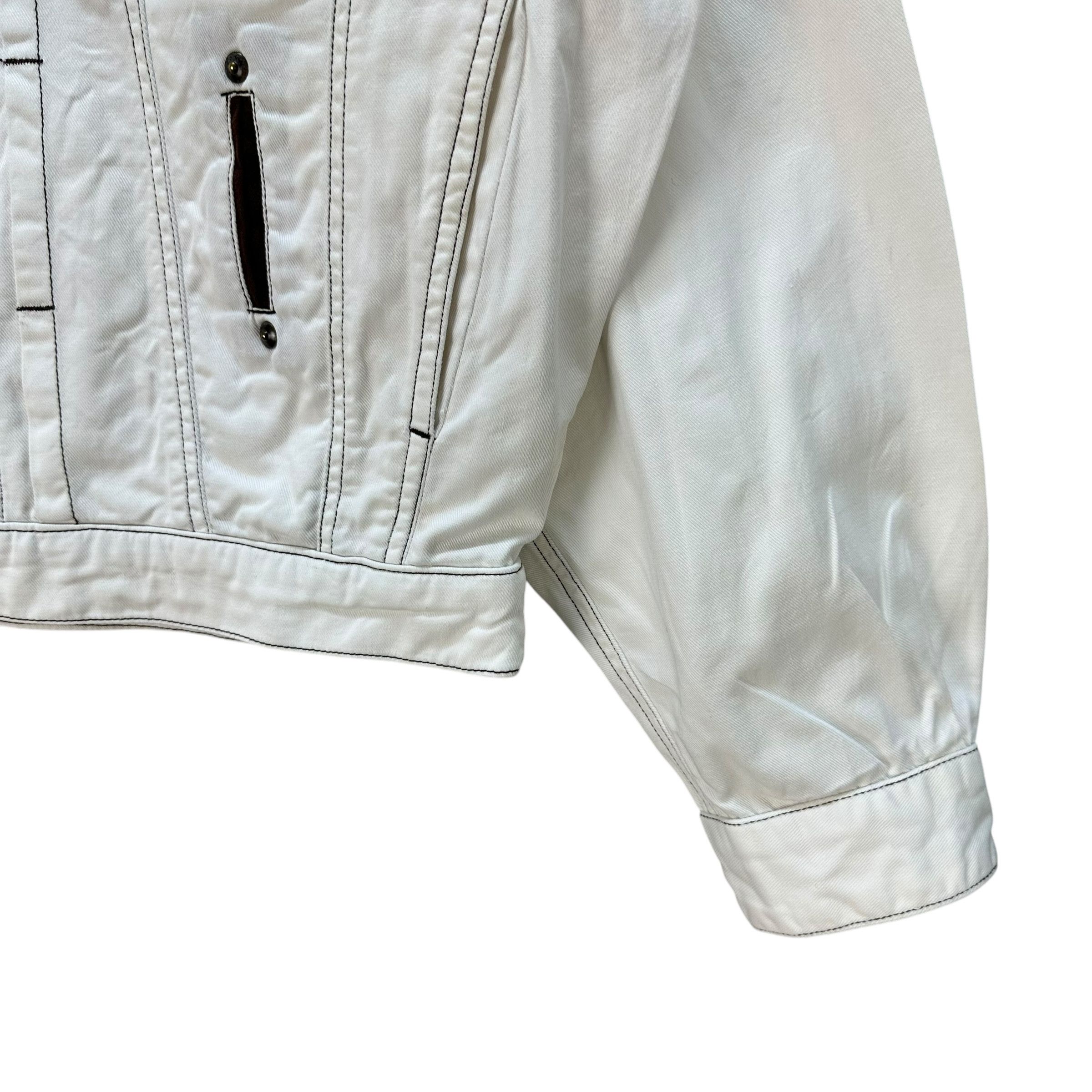 Japanese Brand Vintage 90's SEAHOP White Denim Jacket #A74-1785 Size US L / EU 52-54 / 3 - 6 Thumbnail