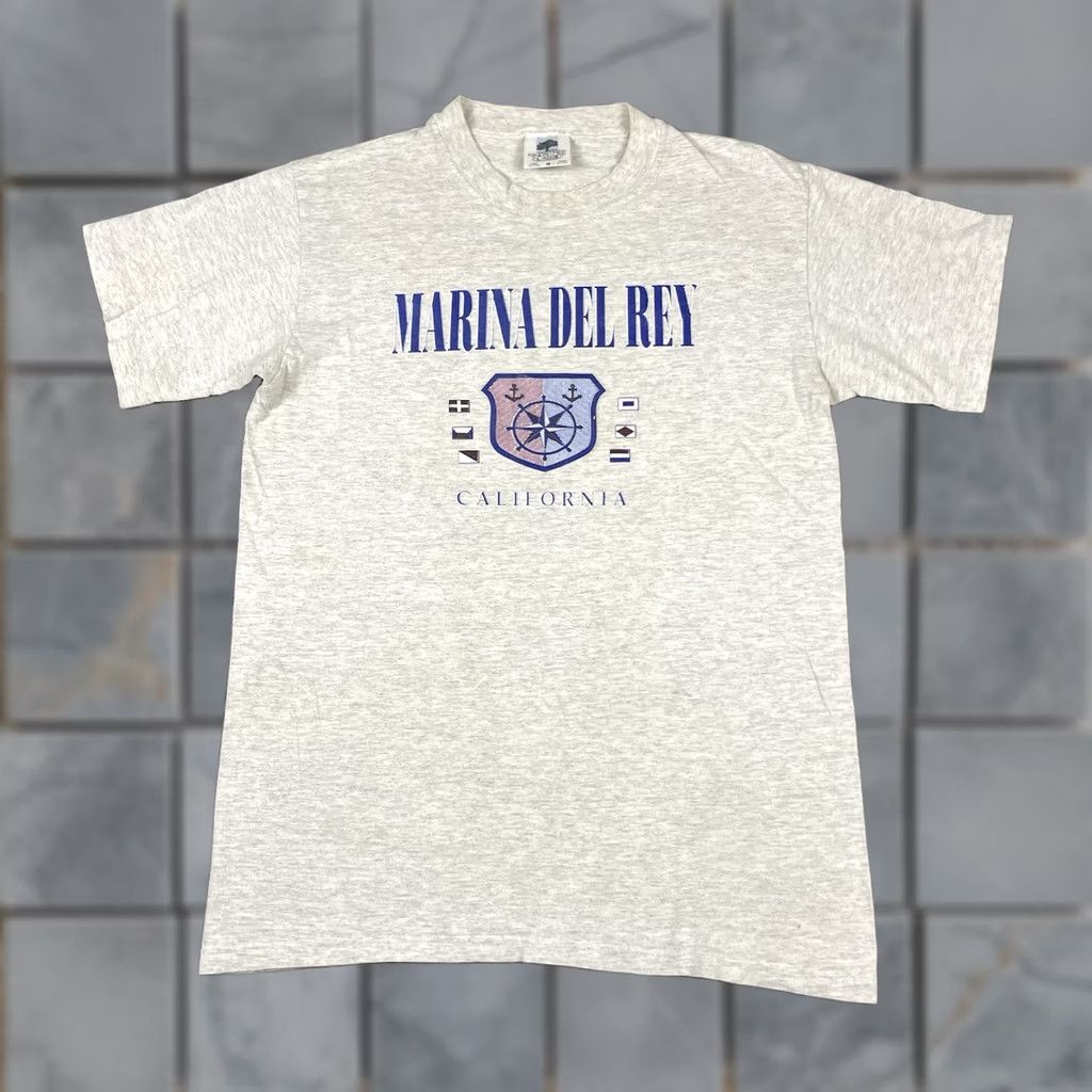 Vintage VINTAGE Marina Del Rey T Shirt Adult Medium Gray California Tourist OC Rare M Size US M / EU 48-50 / 2 - 1 Thumbnail