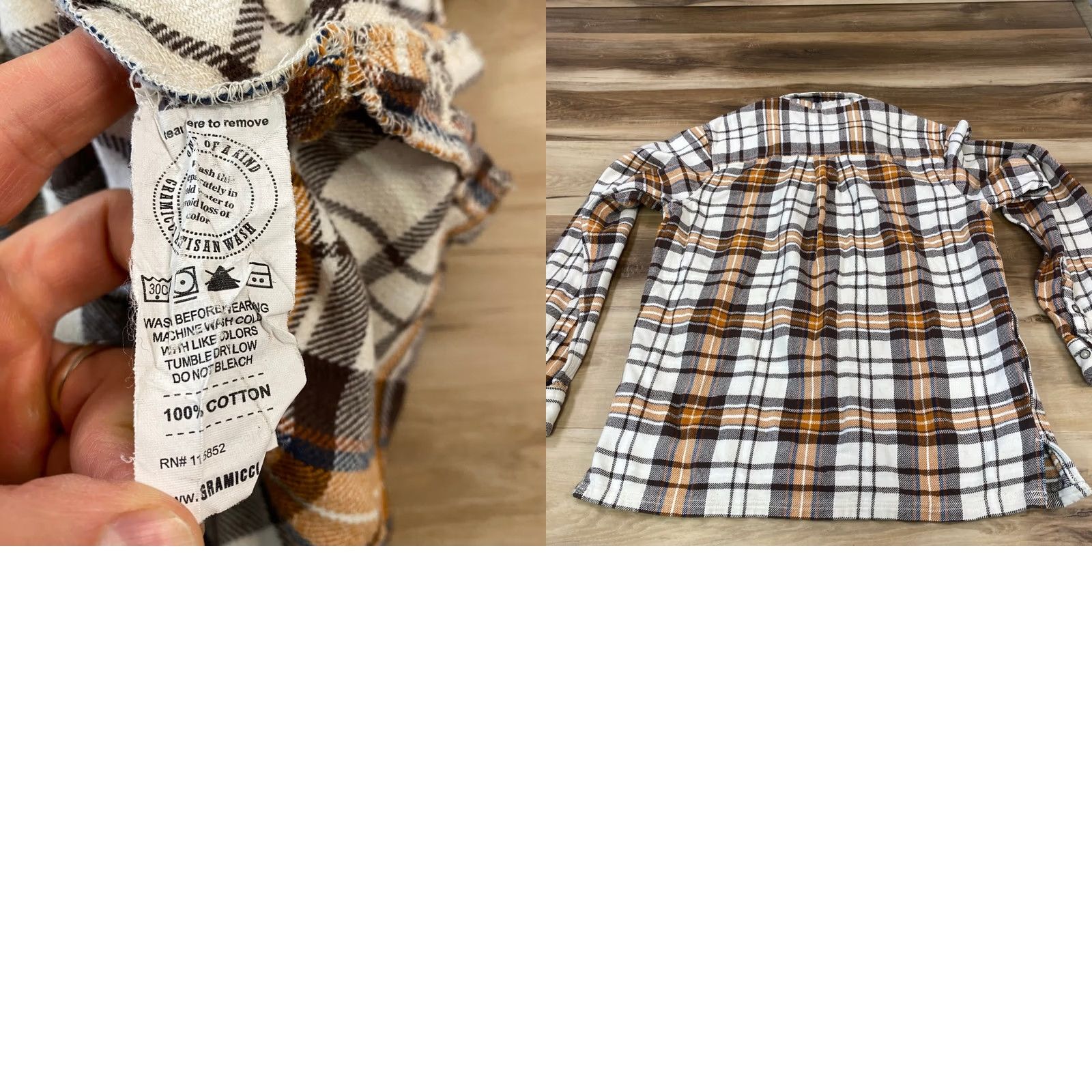 Gramicci Gramicci Flannel Shirt Mens M Plaid Button-Down Brown Orange Gorpcore Casual Size US M / EU 48-50 / 2 - 8 Thumbnail