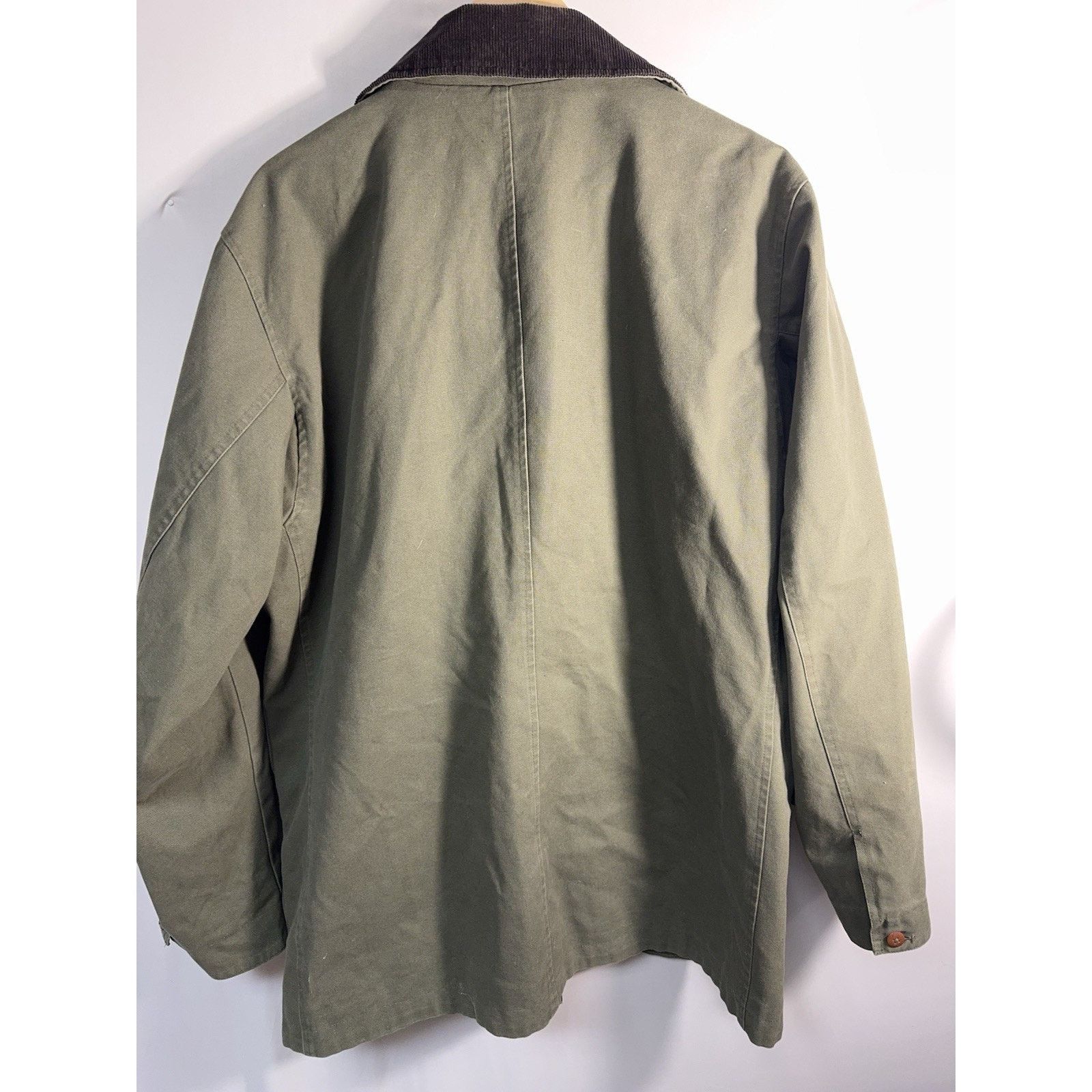Lands' End Lands’ End Canvas Barn Jacket Plaid Lined Corduroy Collar Size US L / EU 52-54 / 3 - 6 Thumbnail