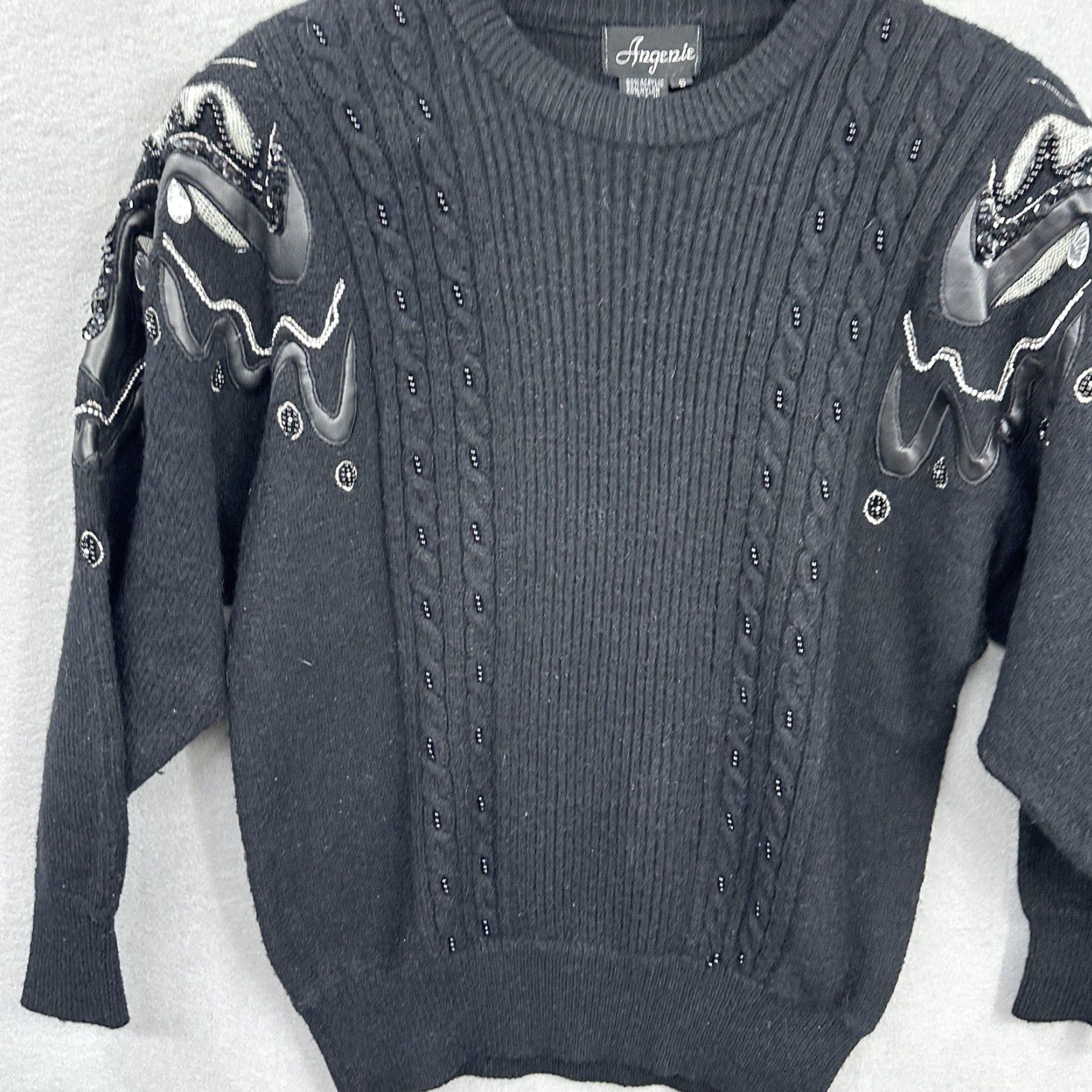 Etro VINTAGE Angenie Sweater Women S Embellished Beaded Knit Dolman Retro 90s Sh Inch? Size S / US 4 / IT 40 - 4 Thumbnail