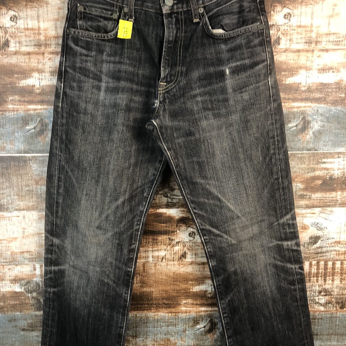 Japanese Brand DL Uniqlo Black Denim Pants #C272 Size US 29 - 5 Thumbnail