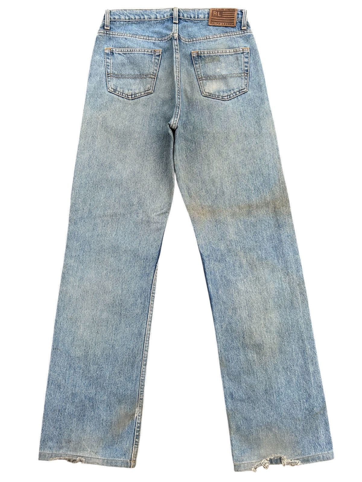 Polo Ralph Lauren Thrashed Vintage Polo Ralph Lauren Distressed Denim Jeans Size US 31 - 1 Thumbnail