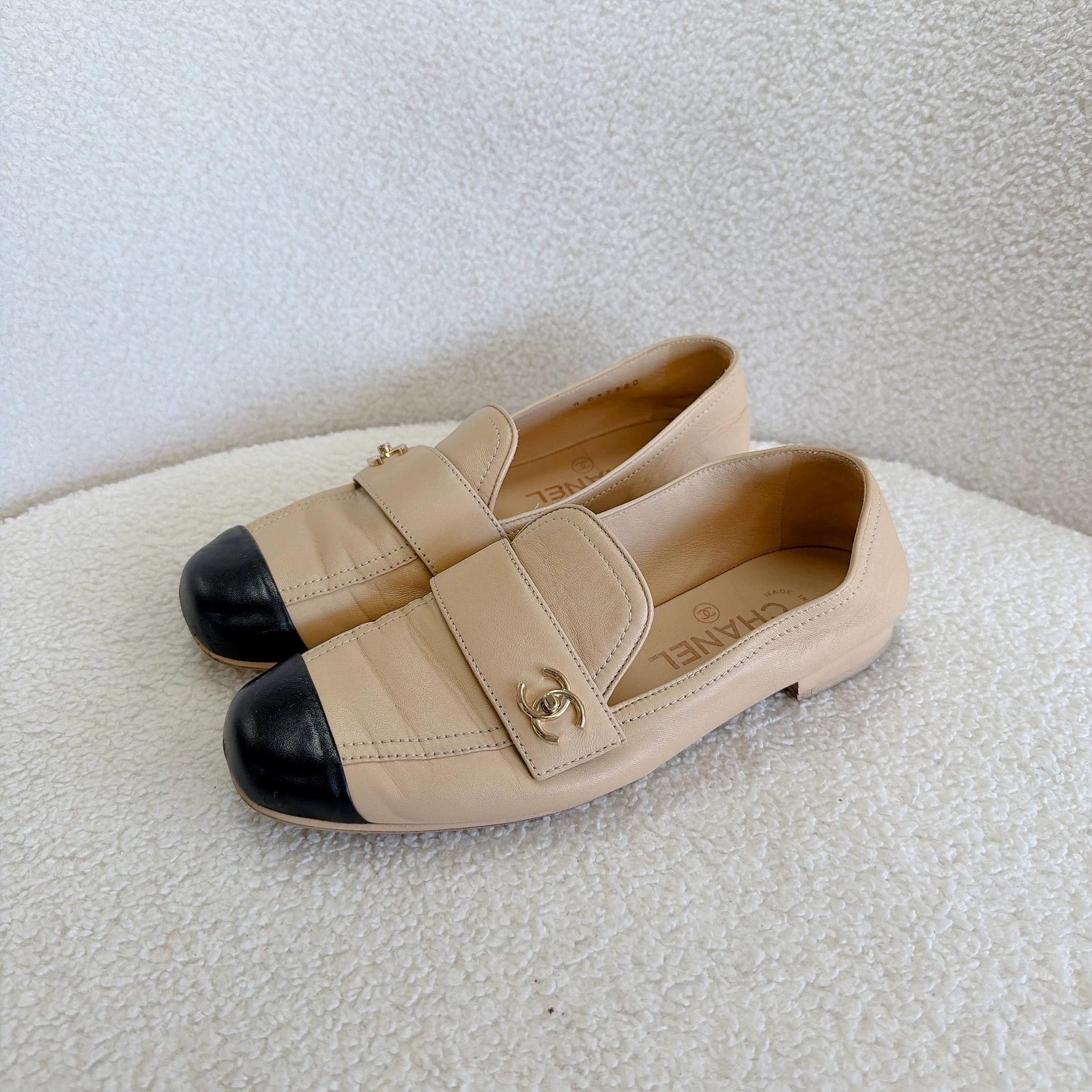 Chanel Chanel color - blocked round toe loafer 36.5C 7661 Size US 6 / IT 36 - 1 Thumbnail