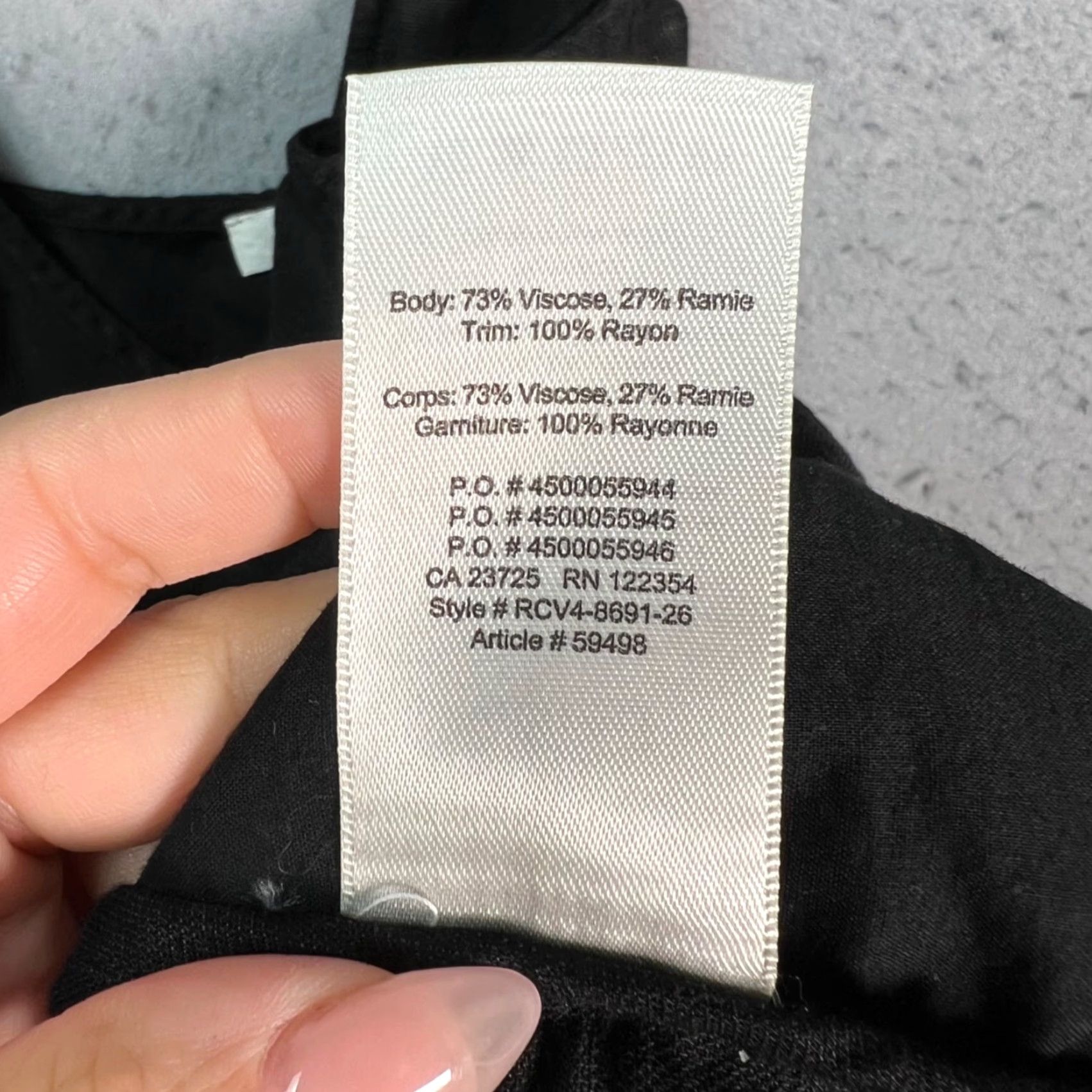 Vintage VINTAGE Wilfred Womens XXS Black Sleeveless V-Neck Dress Shirt Dress Women XS Short Mini Ramie Viscoe Pattern: Plain 2XS - Adult Womens - Black - 90s? Size XXS / US 00 / IT 34 - 4 Thumbnail
