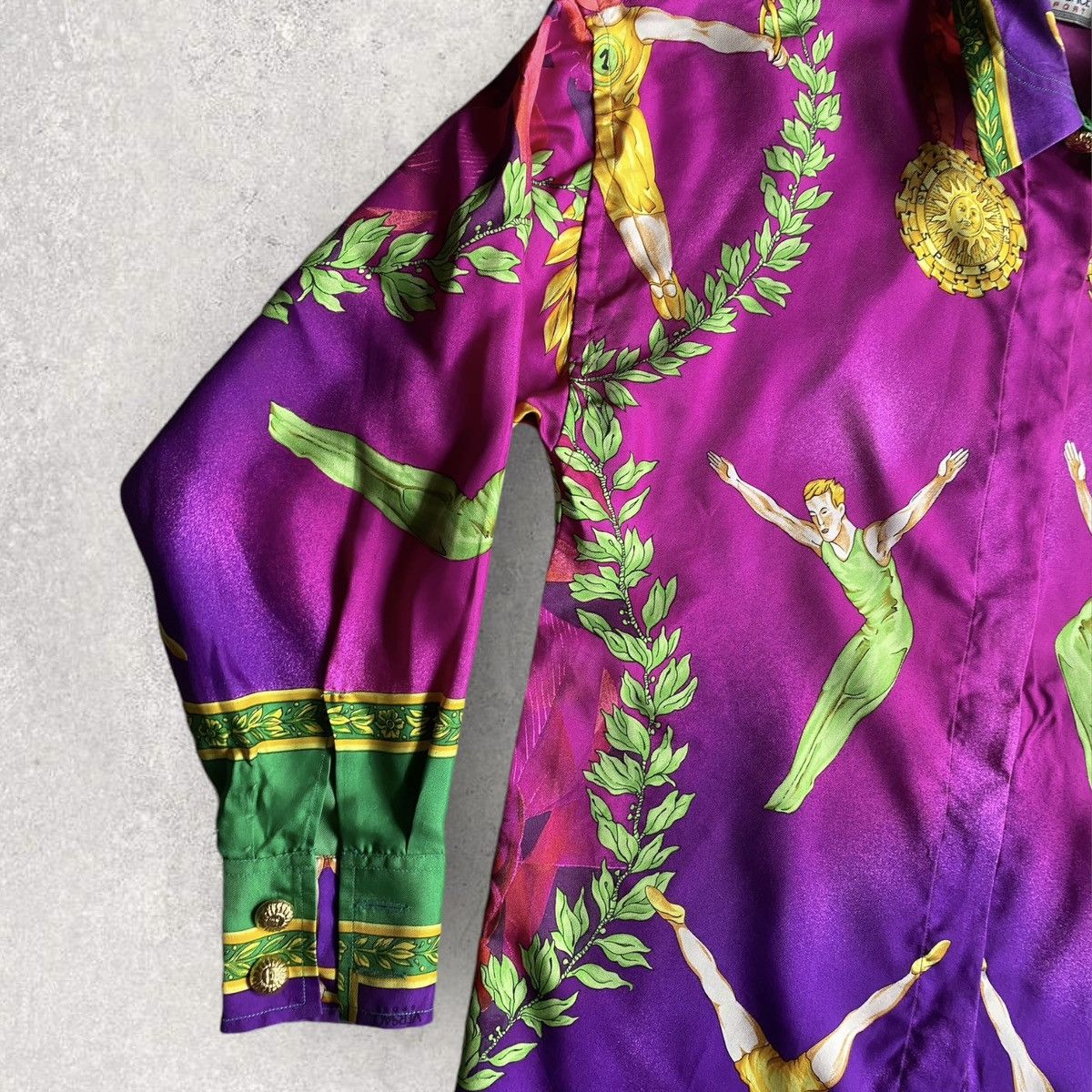 Versace Vintage Silk Versace Sport Gymnastic Oversize Shirt Size XS / US 0-2 / IT 36-38 - 7 Thumbnail