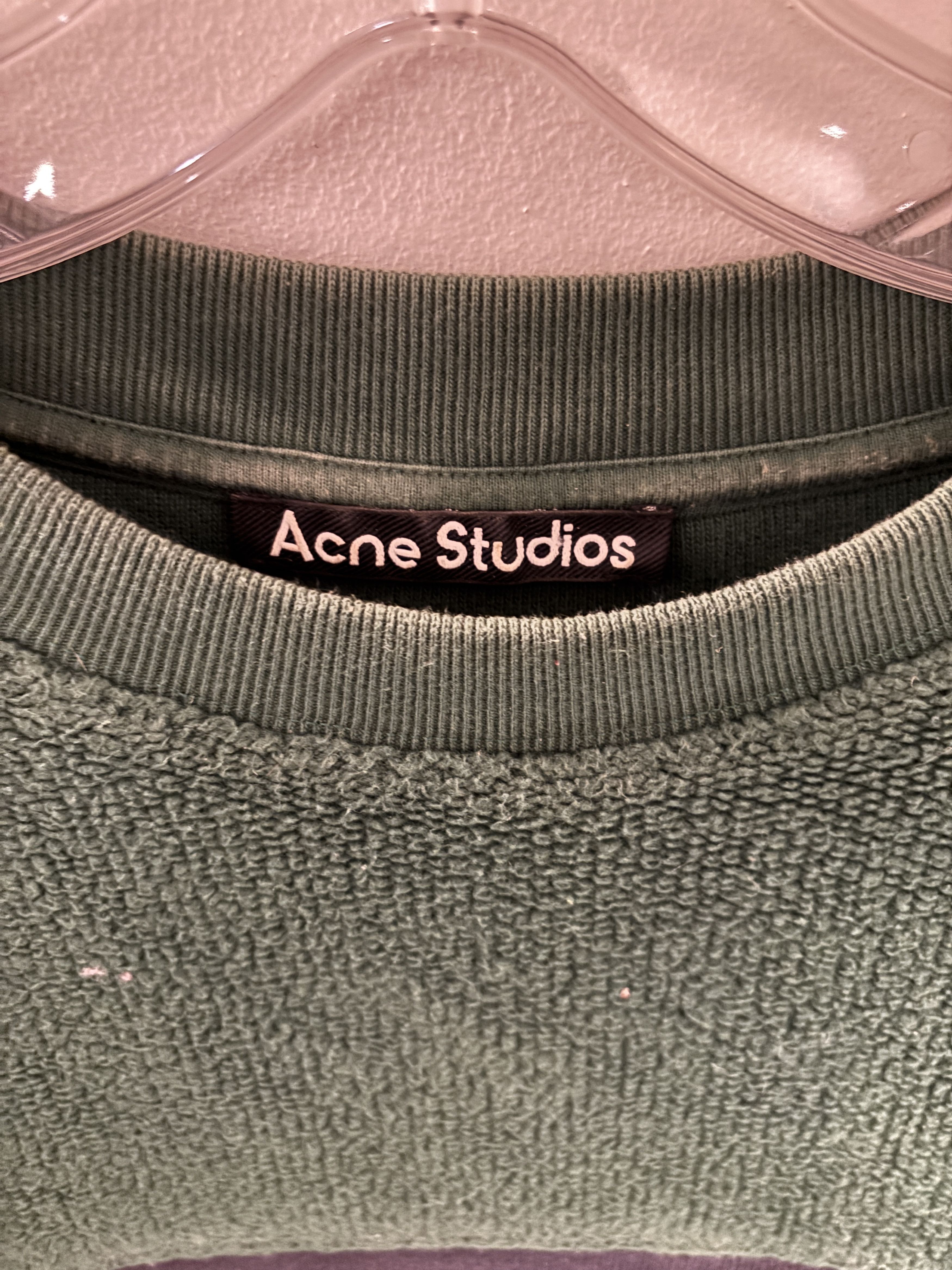 Acne Studios Fillmore Face Fleece Crewneck Sweatshirt (FW2020) Size US S / EU 44-46 / 1 - 5 Thumbnail