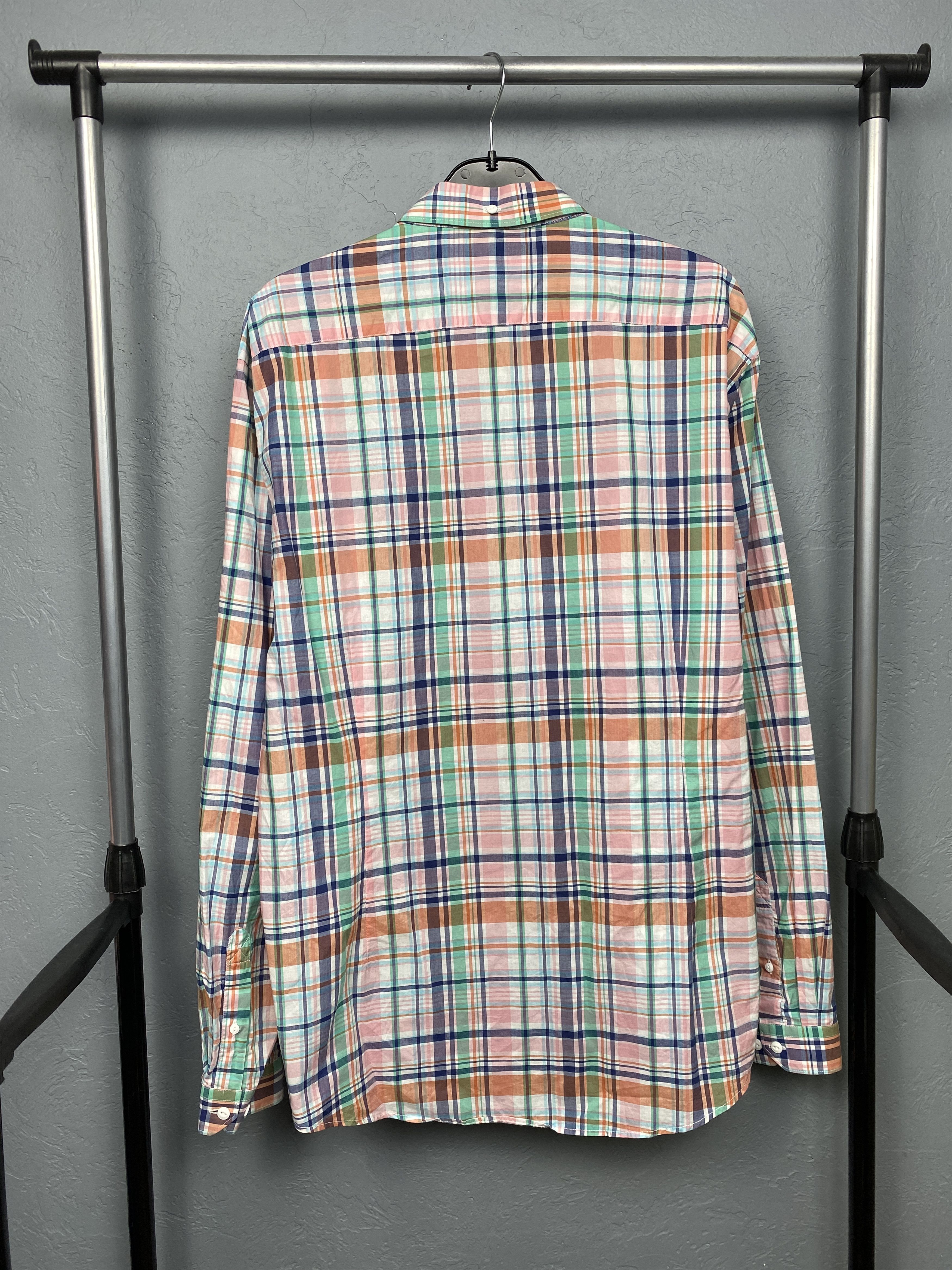Barbour × Flannel Barbour Biggin Mens Long Sleeve Plaid Shirt Size US XXL / EU 58 / 5 - 8 Thumbnail