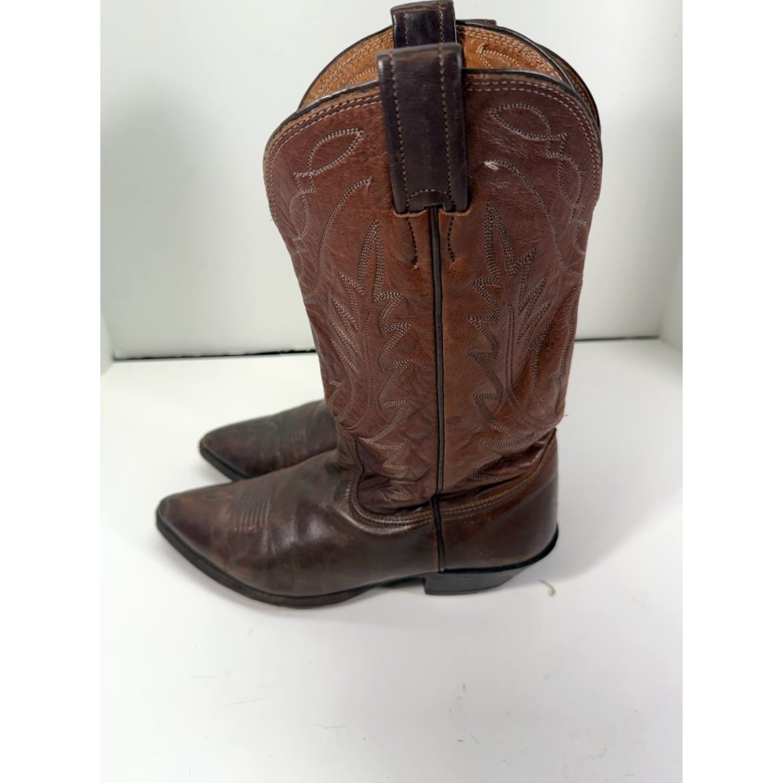 Vintage Nocona Boots Boot Men Size 8 D Brown Leather Western Rodeo Vintage USA Size US 8 / EU 41 - 4 Thumbnail