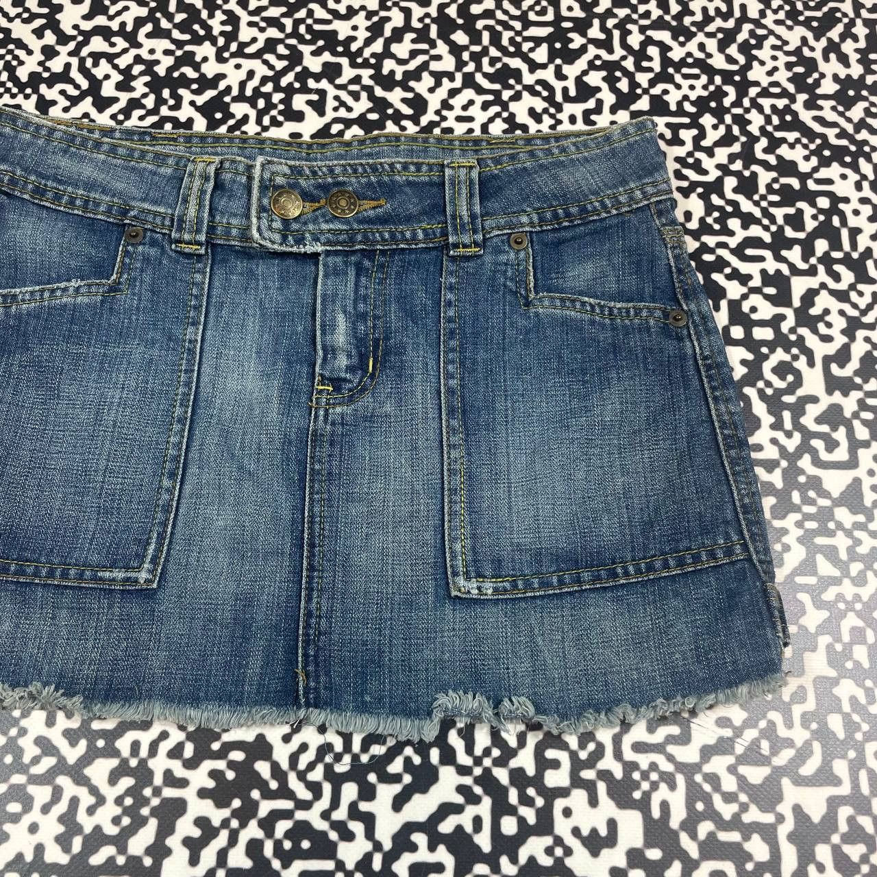 Japanese Brand Vintage Y2K Japanese Style Carpenter Denim Mini Skirt Size 27" / US 4 / IT 40 - 7 Thumbnail