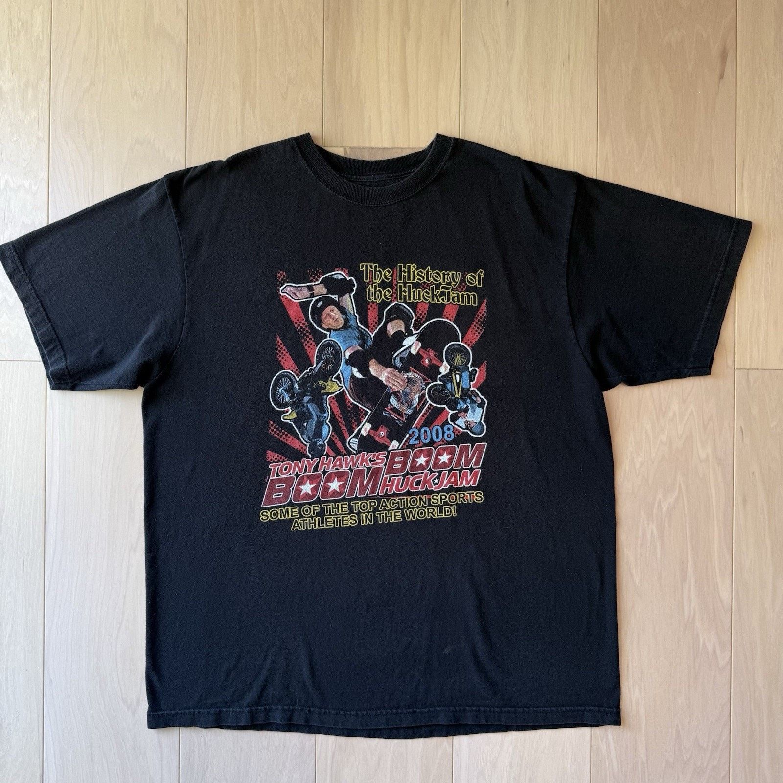 Tony Hawk Vintage Tony Hawk Boom Bom Huckjam Shirt XL Black Y2K Size US XL / EU 56 / 4 - 2 Thumbnail
