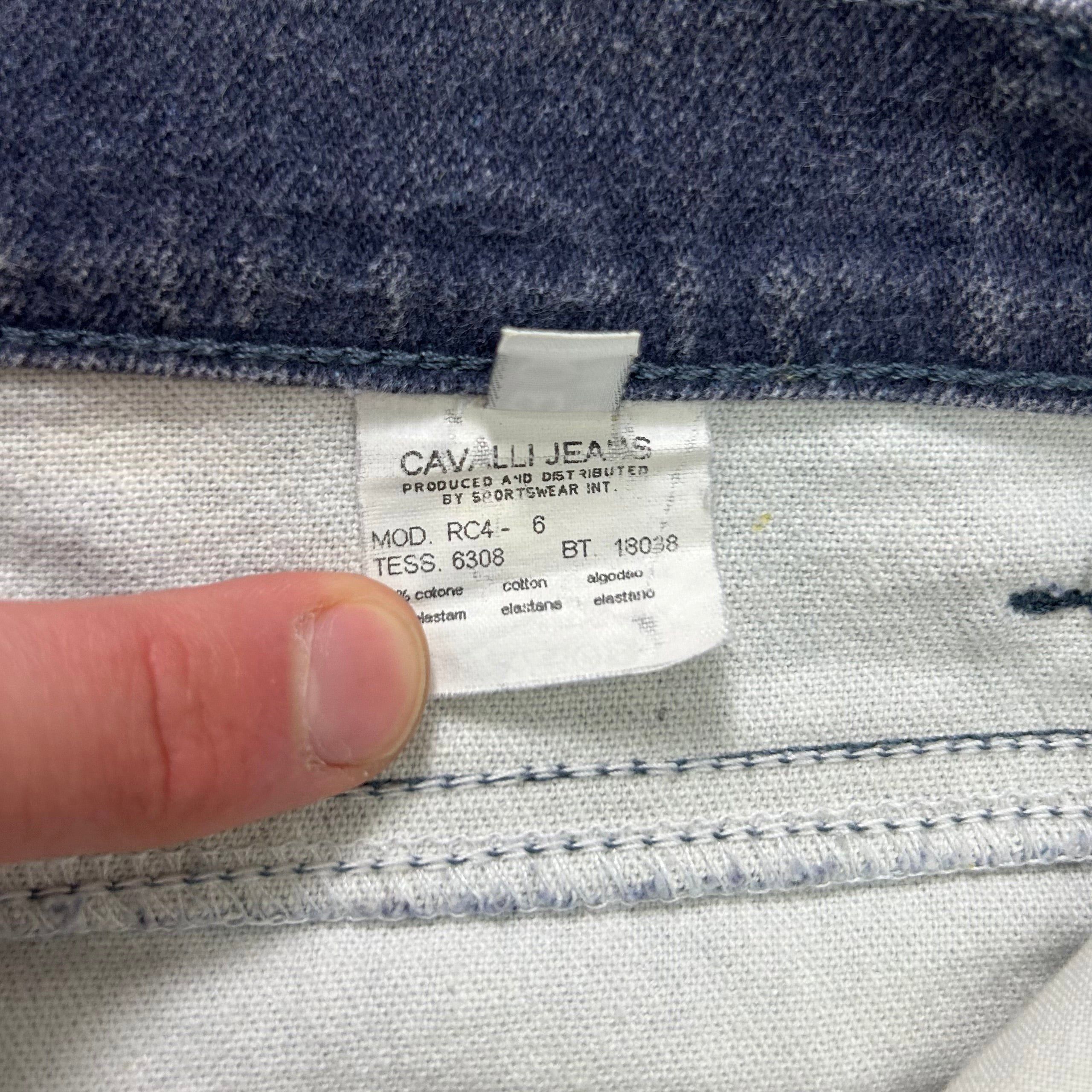 Other Cavalli Blue Printed Denim Jeans Size US 30 / EU 46 - 8 Thumbnail