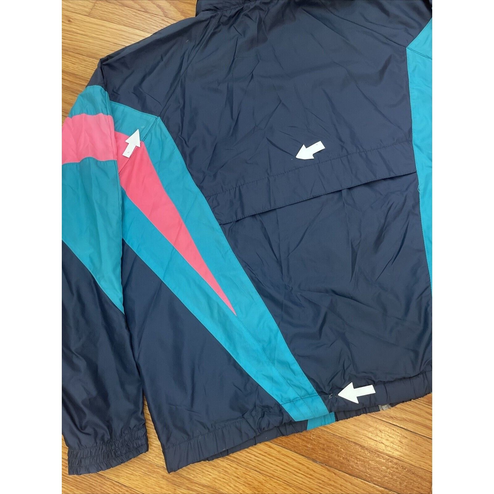 Adidas Vintage 90's Medium Adidas 3 Stripes Full Zip Lightweight Wi Size US M / EU 48-50 / 2 - 7 Thumbnail