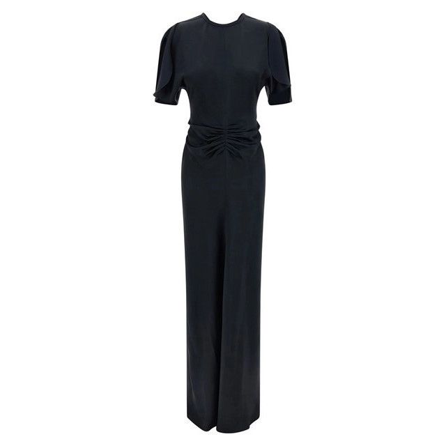 VICTORIA BECKHAM Gathered Waist Blue Dress New & Authentic (