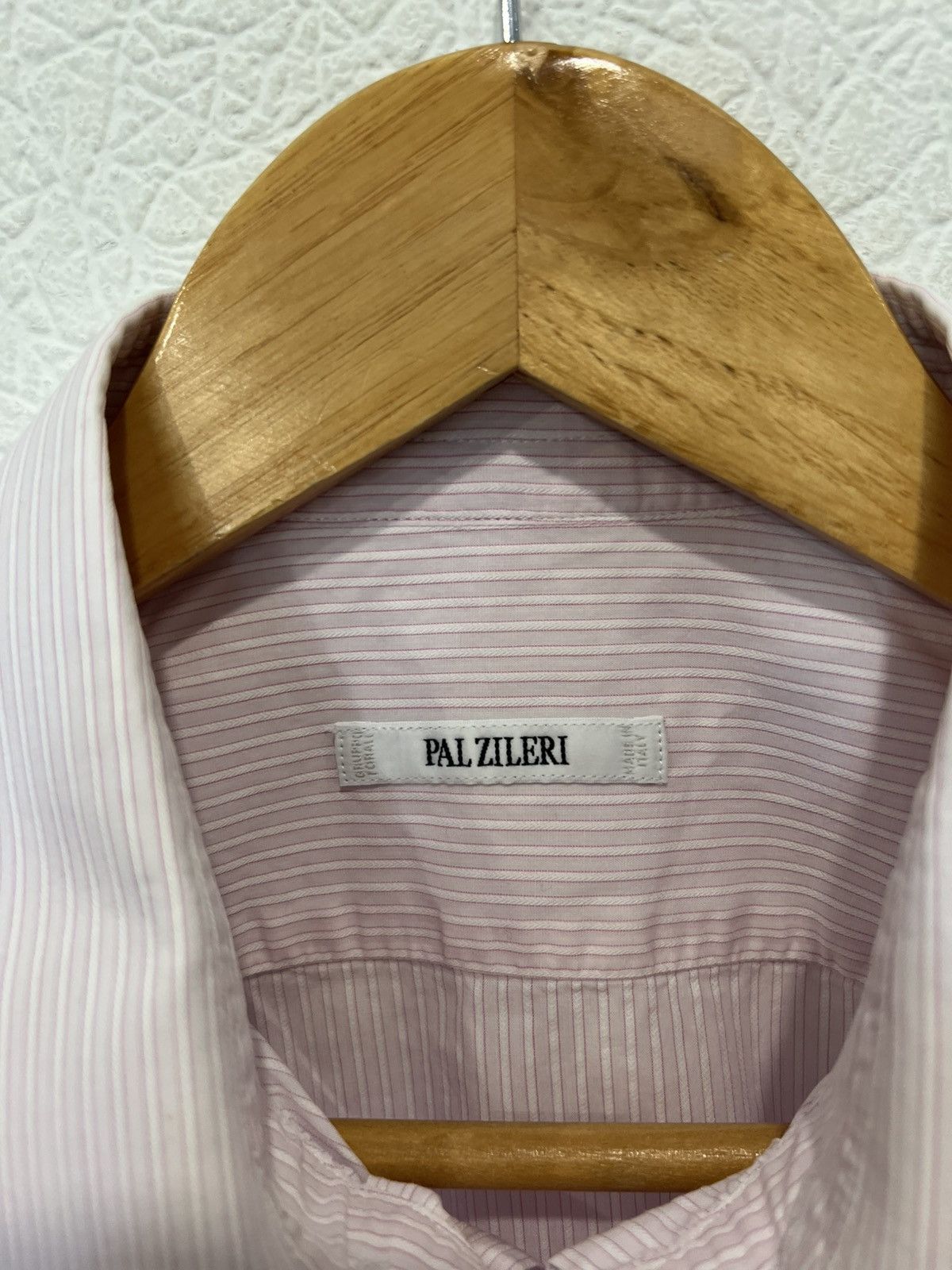 Pal Zileri Pal Zileri Pink Mens Button Up Shirt Classic Striped Size US M / EU 48-50 / 2 - 4 Thumbnail