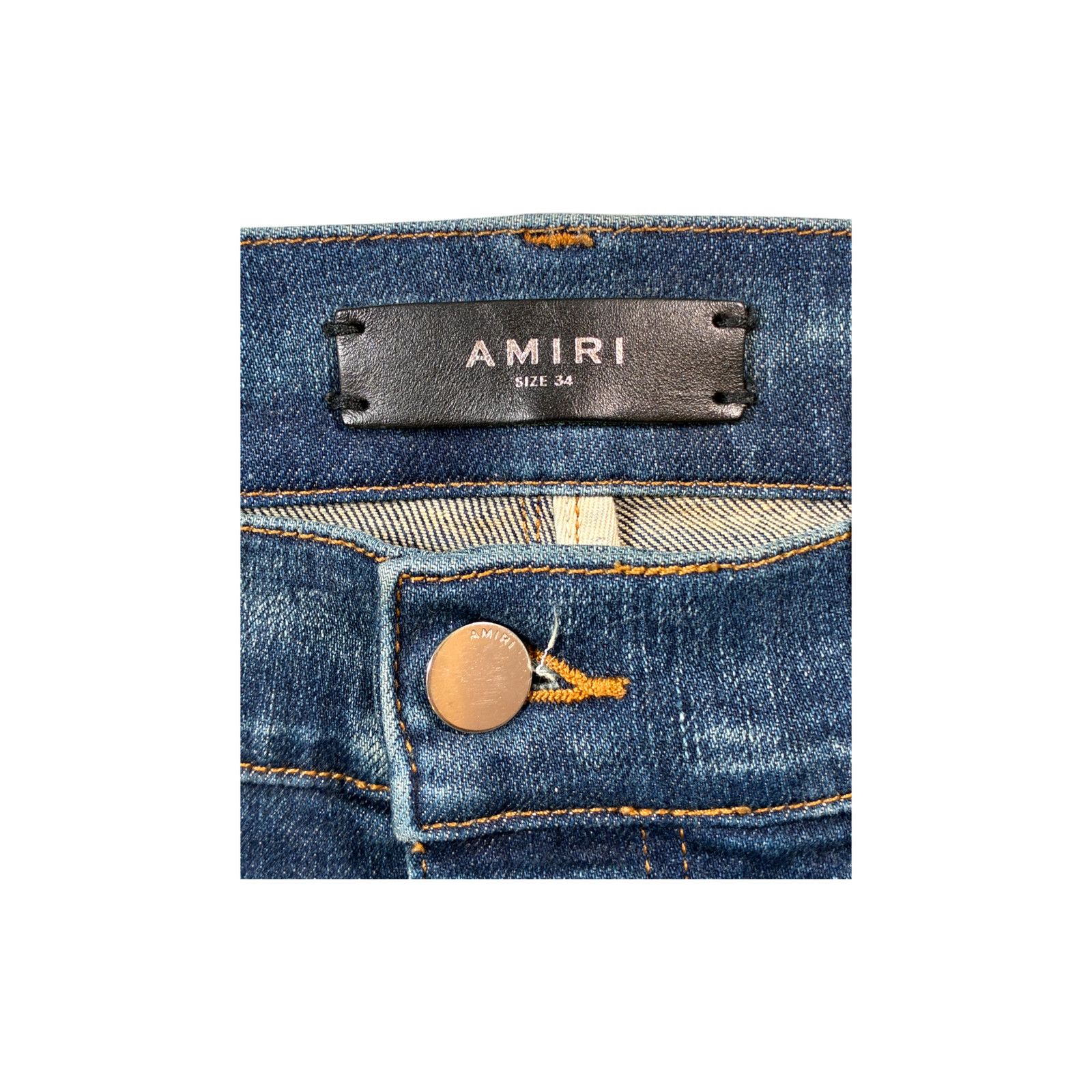 Amiri Amiri Paisley Thrasher Dark Wash Jeans Size US 34 / EU 50 - 4 Thumbnail