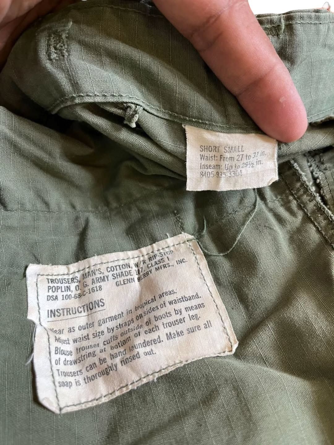 Vintage Vintage 60s US ARMY Jungle fatigue trousers vietnam war era Size US 30 / EU 46 - 6 Thumbnail