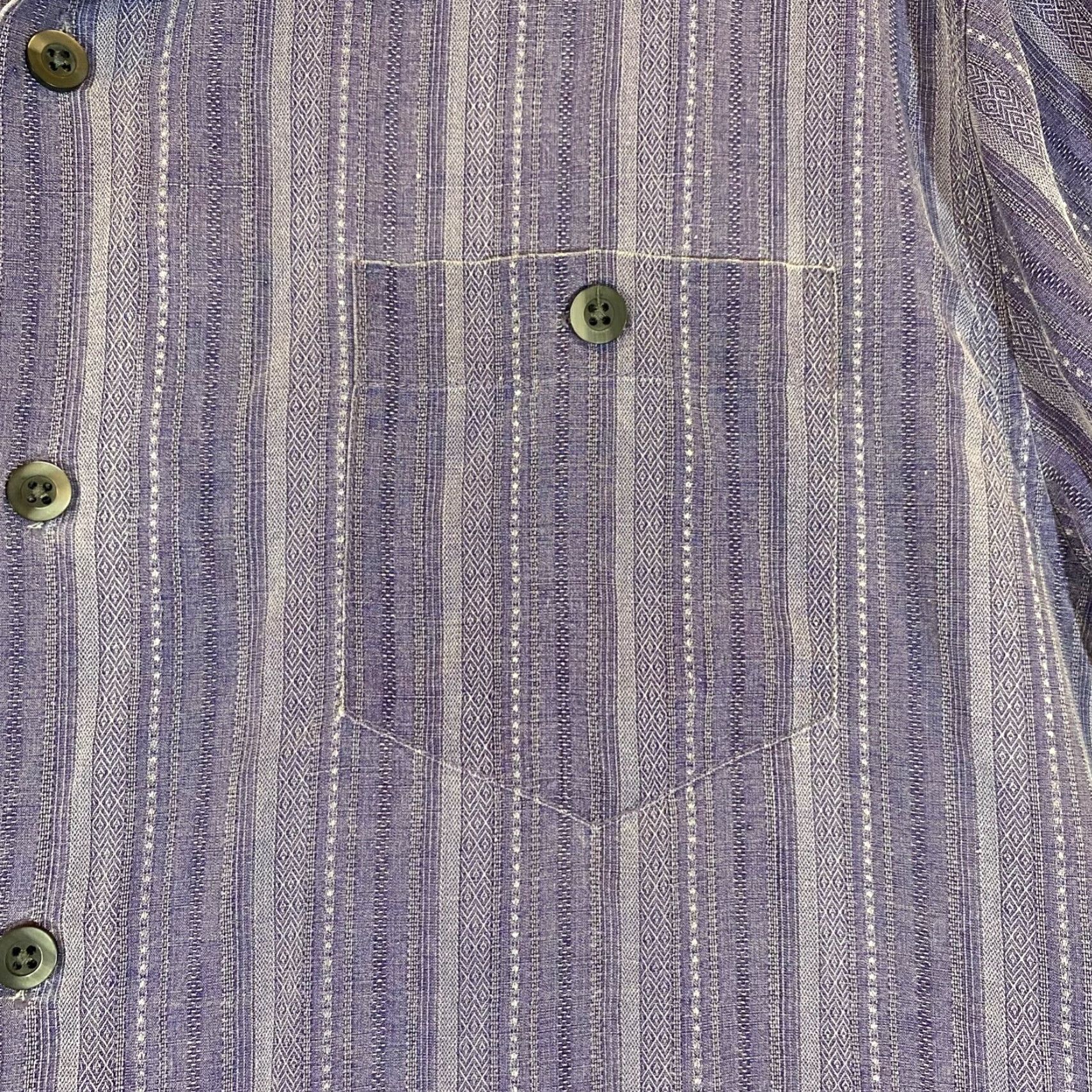 Tommy Bahama TOMMY BAHAMA Shirt Men XL Blue Striped 100% Silk Hawaiian Button-Up S/S Shirt Size US XL / EU 56 / 4 - 4 Thumbnail