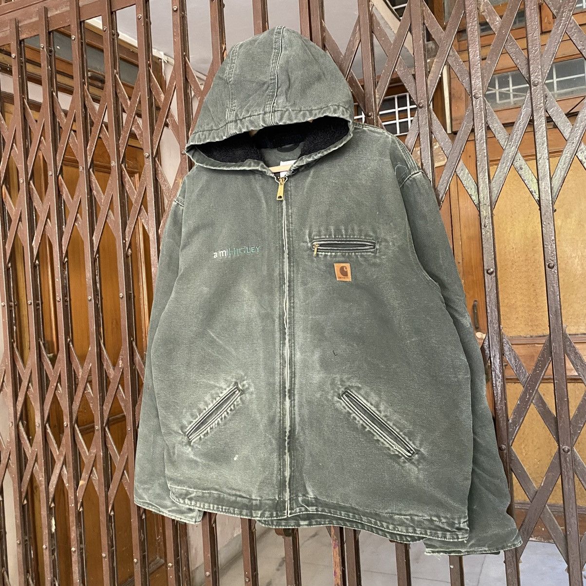 Carhartt Vintage Carhartt Faded Green Active Hooded Jacket Size US XL / EU 56 / 4 - 2 Thumbnail