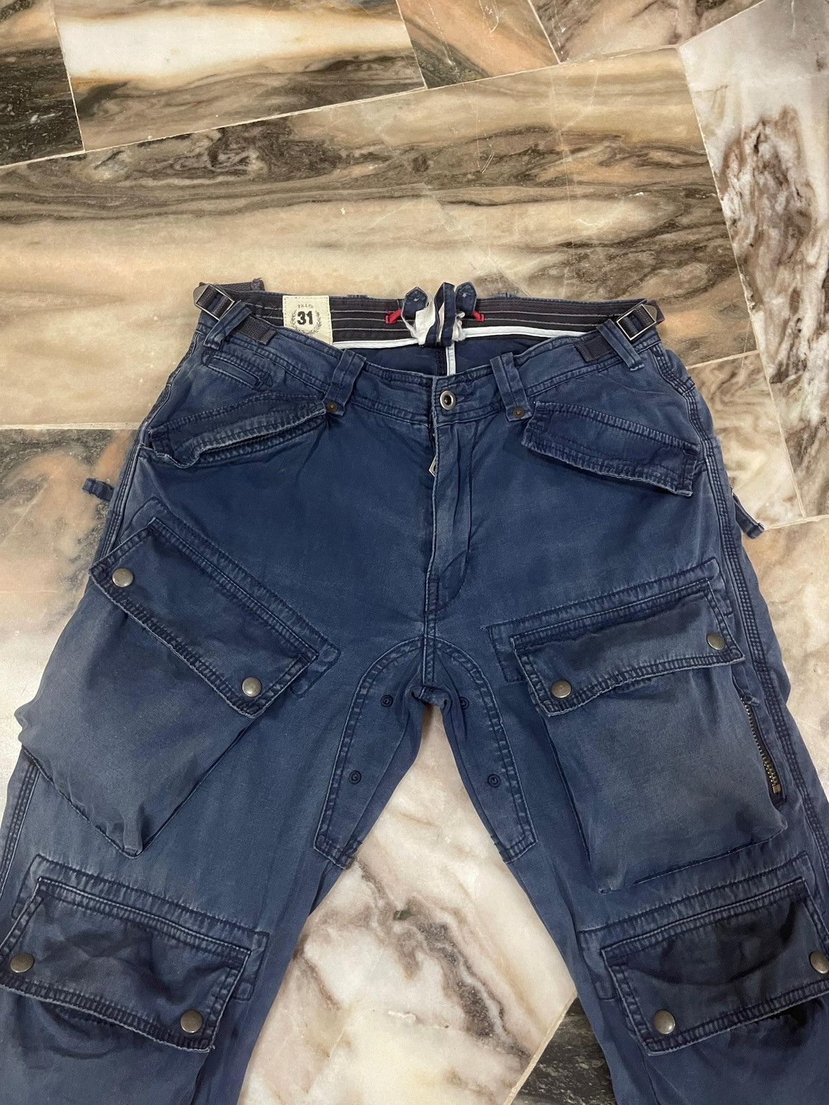 Polo Ralph Lauren Polo Ralph Lauren Faded Bondage Utility Pocket Cargo Pants Size US 33 - 3 Thumbnail