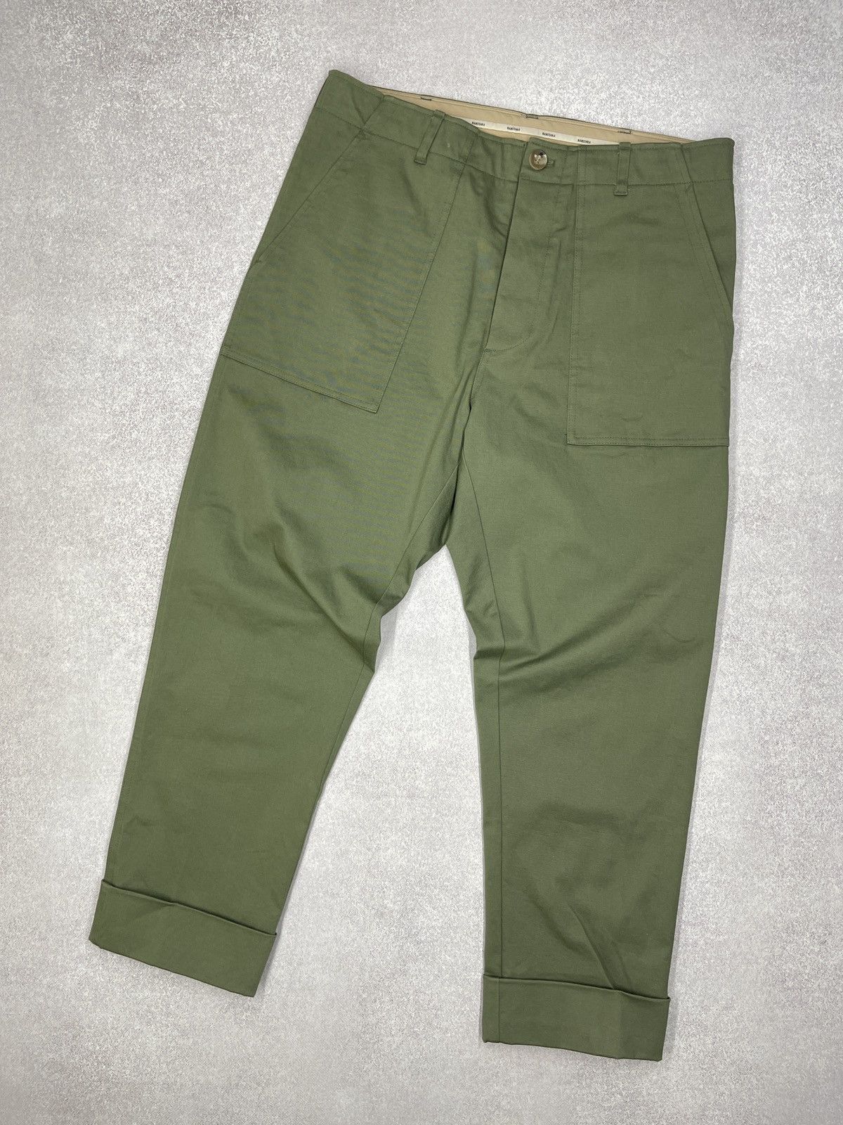 Mens Nanushka Cotton Pants Khaki Size 33 Designer