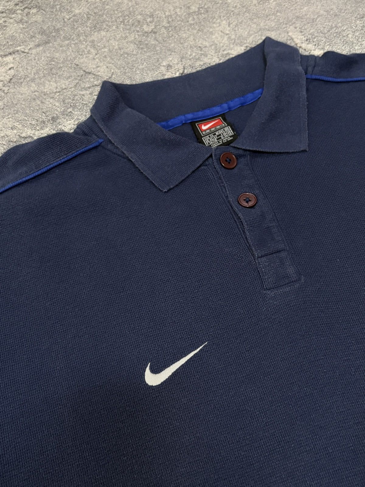 Nike Vintage Nike Team France Rugby F.F.R. Polo Shirt Navy Blue Size US XL / EU 56 / 4 - 9 Thumbnail
