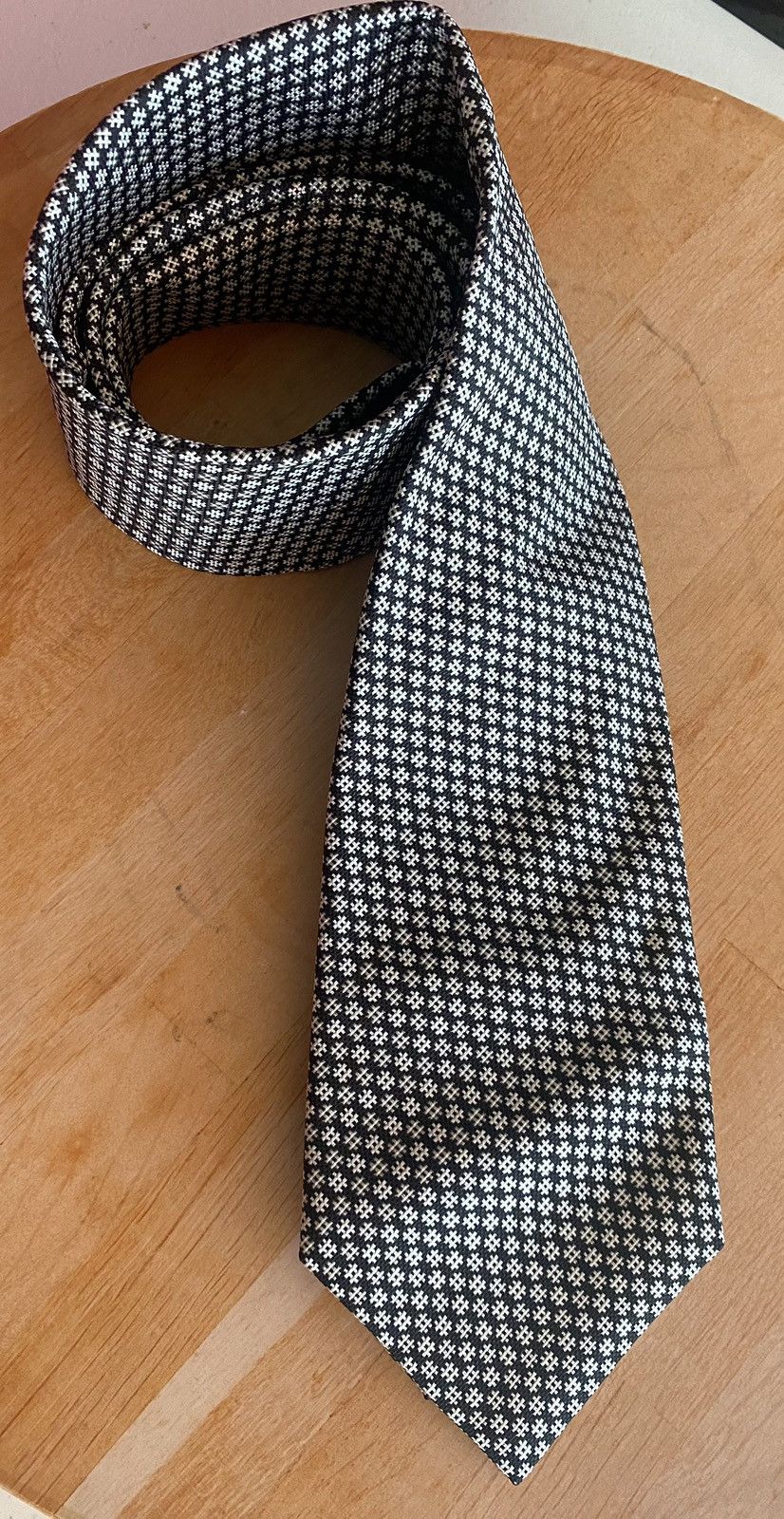 Tom Ford Tom Ford 🇮🇹 Black / Silver Hashtags Knit Silk Necktie NWOT Size ONE SIZE - 3 Thumbnail