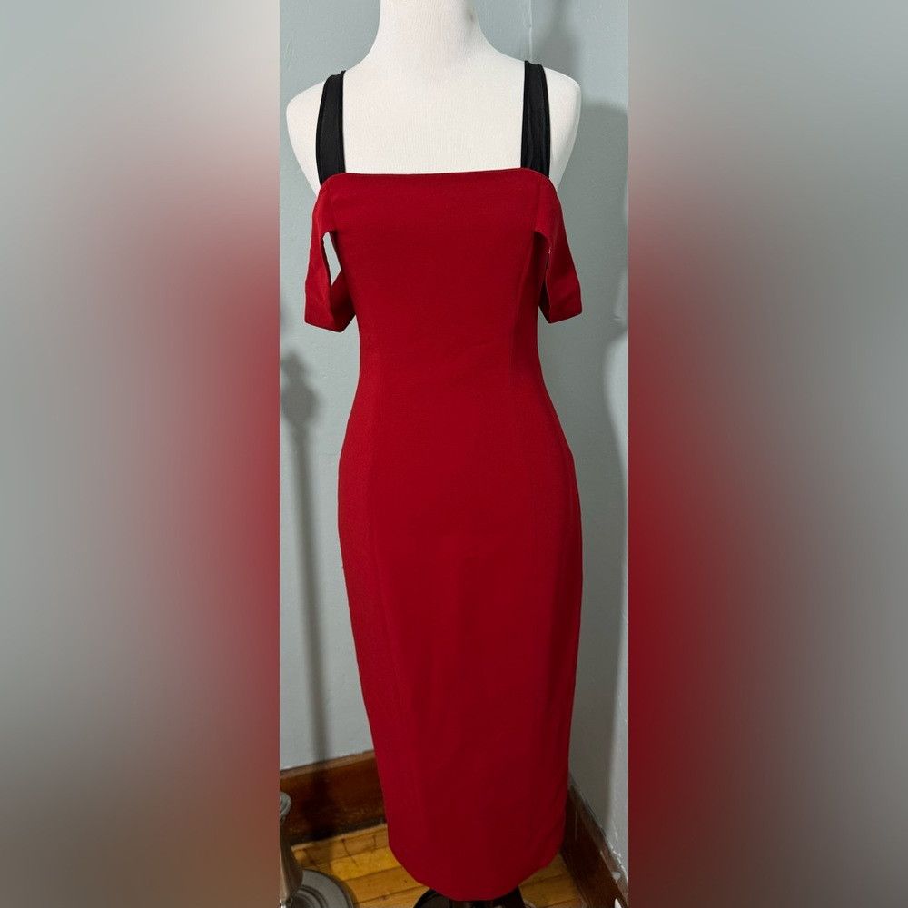 Cinq a Sept Cinq a Sept Rust Nova Midi Dress Back Slit Celebrity Favori Size S / US 4 / IT 40 - 2 Thumbnail