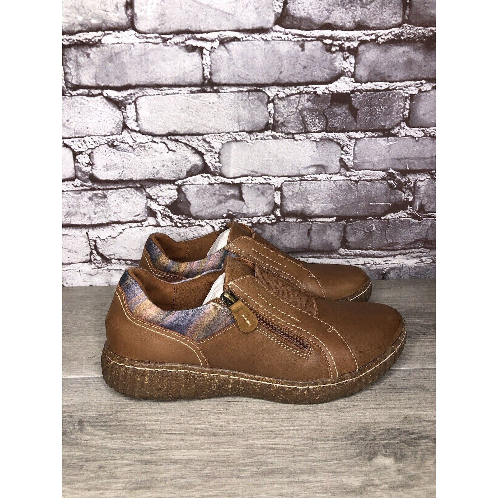 Clarks Clarks Collection Caroline Cove Brown Leather Zip Comfort Sh Size US 7.5 / IT 37.5 - 3 Thumbnail