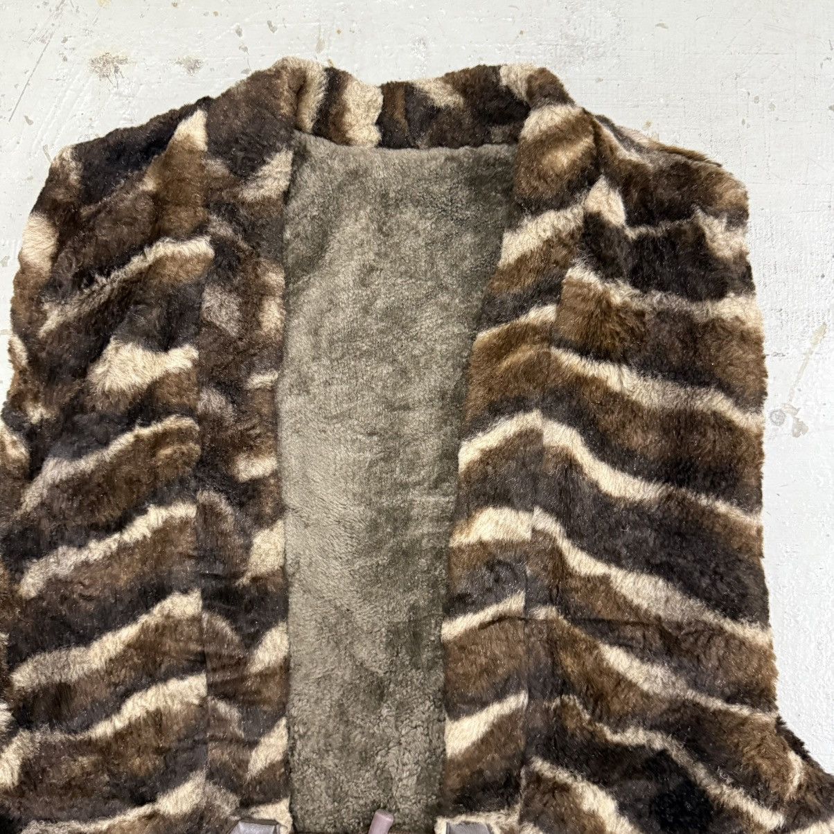 Vintage Rare Jennifer Lopez Style Fur Vest Y2K Size US L / EU 52-54 / 3 - 3 Thumbnail