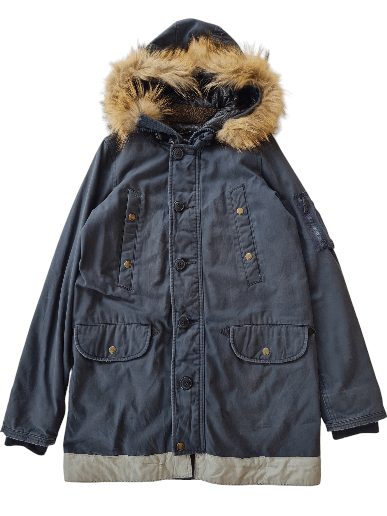 Japanese Brand Vintage Stuning Jacket Fur Hood Size M / US 6-8 / IT 42-44 - 1 Thumbnail
