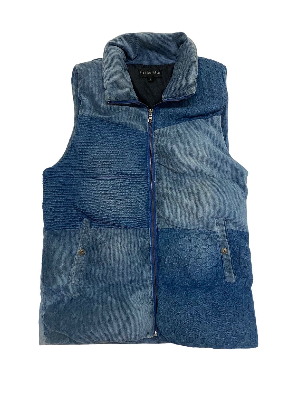 In The Attic Sleeveless Puffer Patch Work Style